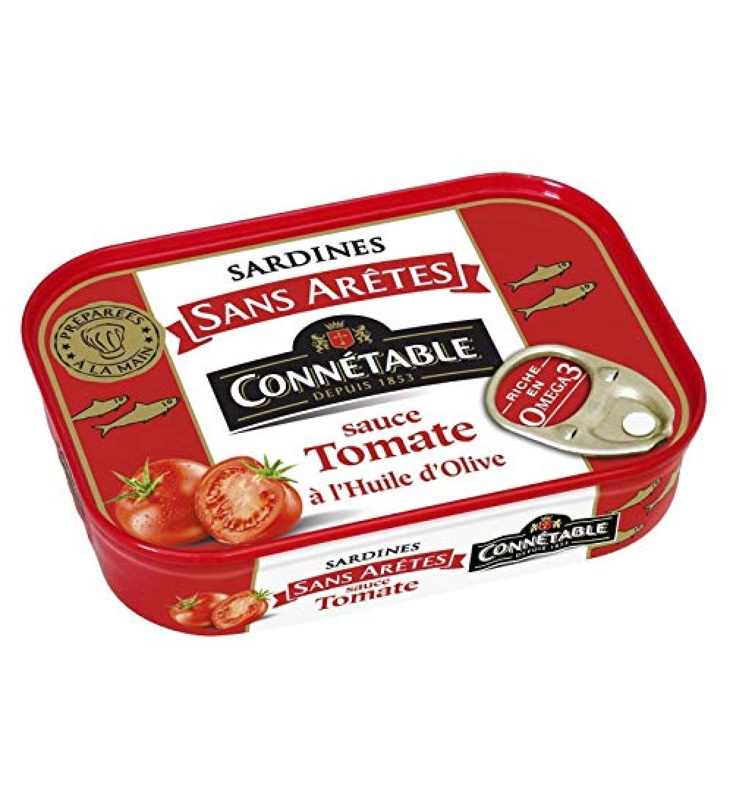 CONN TABLE - Boneless Sardines in Tomato Sauce with Extra Virgin Olive Oil 140G - Pack of 4 - Buy Online on GoSupps.com