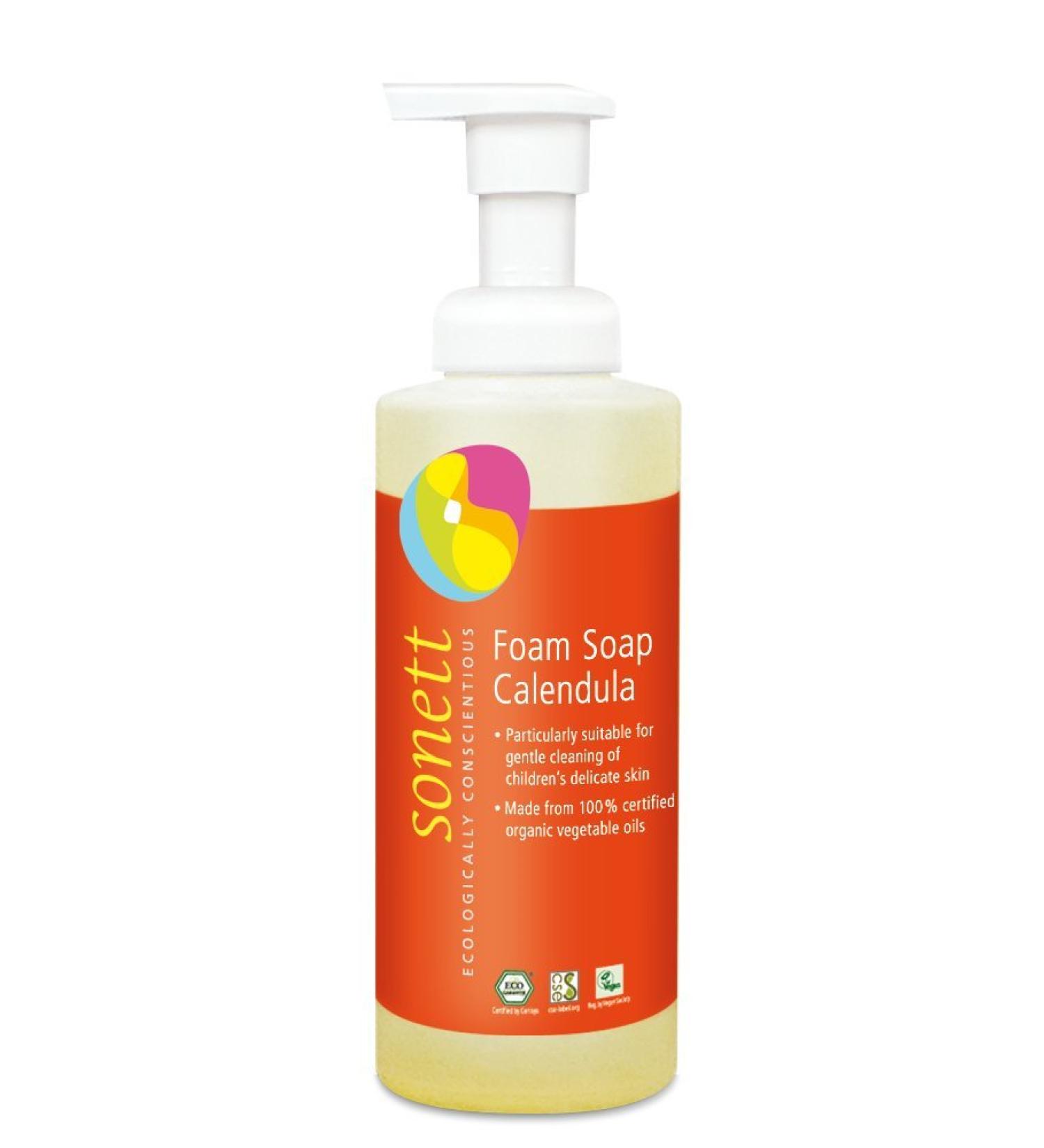 Sonett Organic Calendula Foam Soap for Children - Certified Organic Liquid Body Care (1 Count) - Buy Online on GoSupps.com