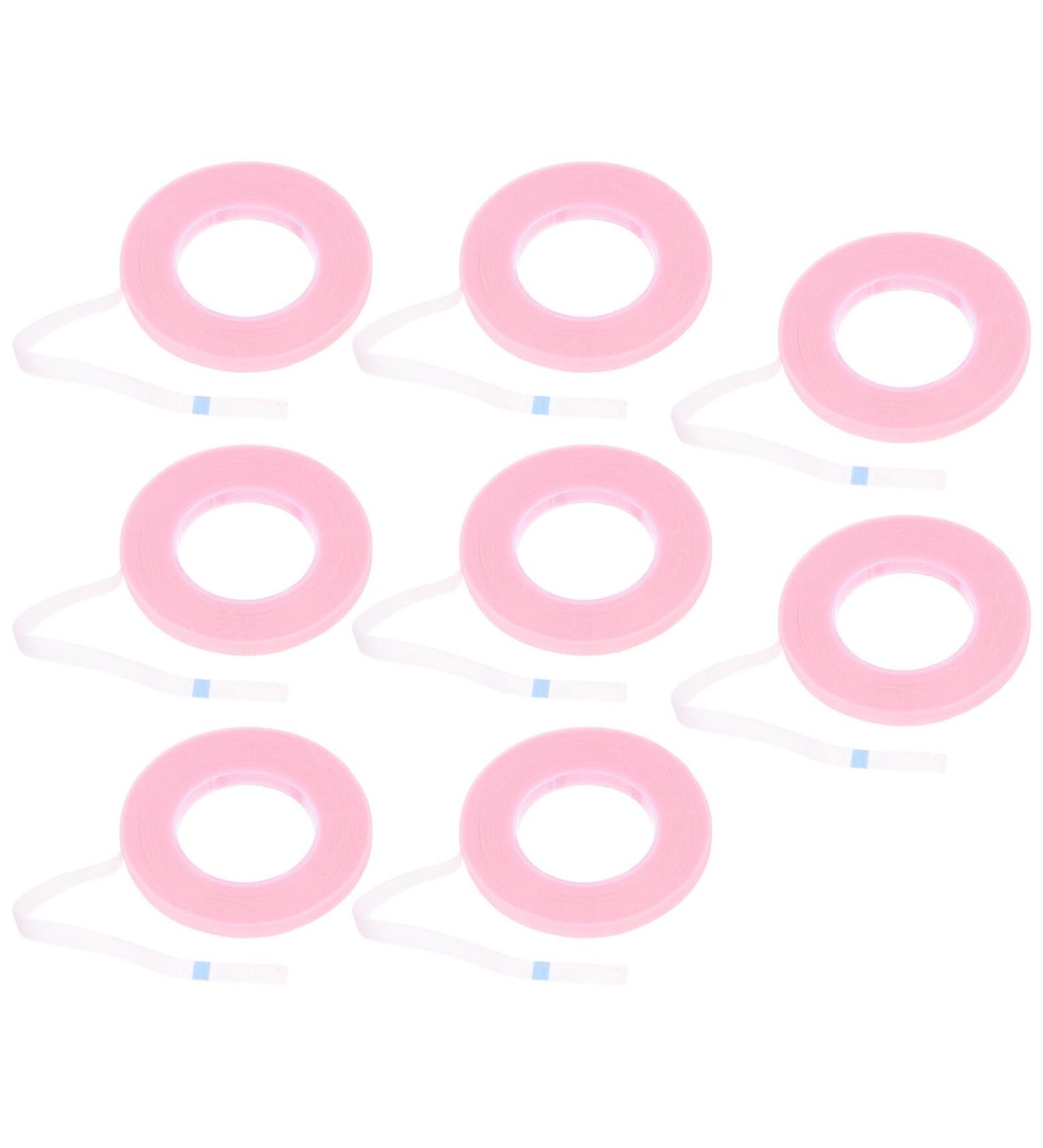 Healeved 10 Rolls Adhesive Eyelash Tape - Eyelash Extension Supplies | Breathable PE Lash Tape & Eyelid Lift Strips in Pink | International Shipping Available - Buy Online on GoSupps.com