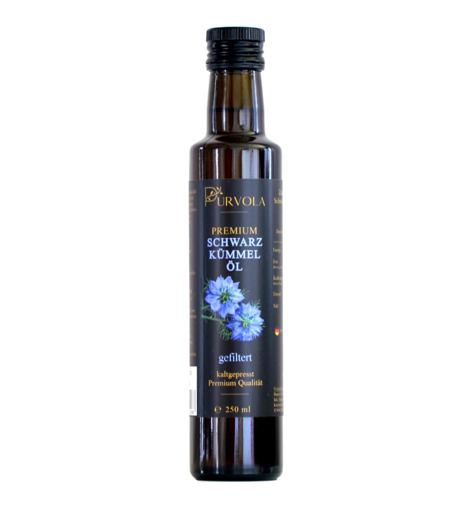 Pureo Black Cumin Oil 250ml | 100% Natural & Cold-Pressed | Premium Egyptian Quality | Vegan & Filtered | Made in Allg u - Shop Now! - Buy Online on GoSupps.com