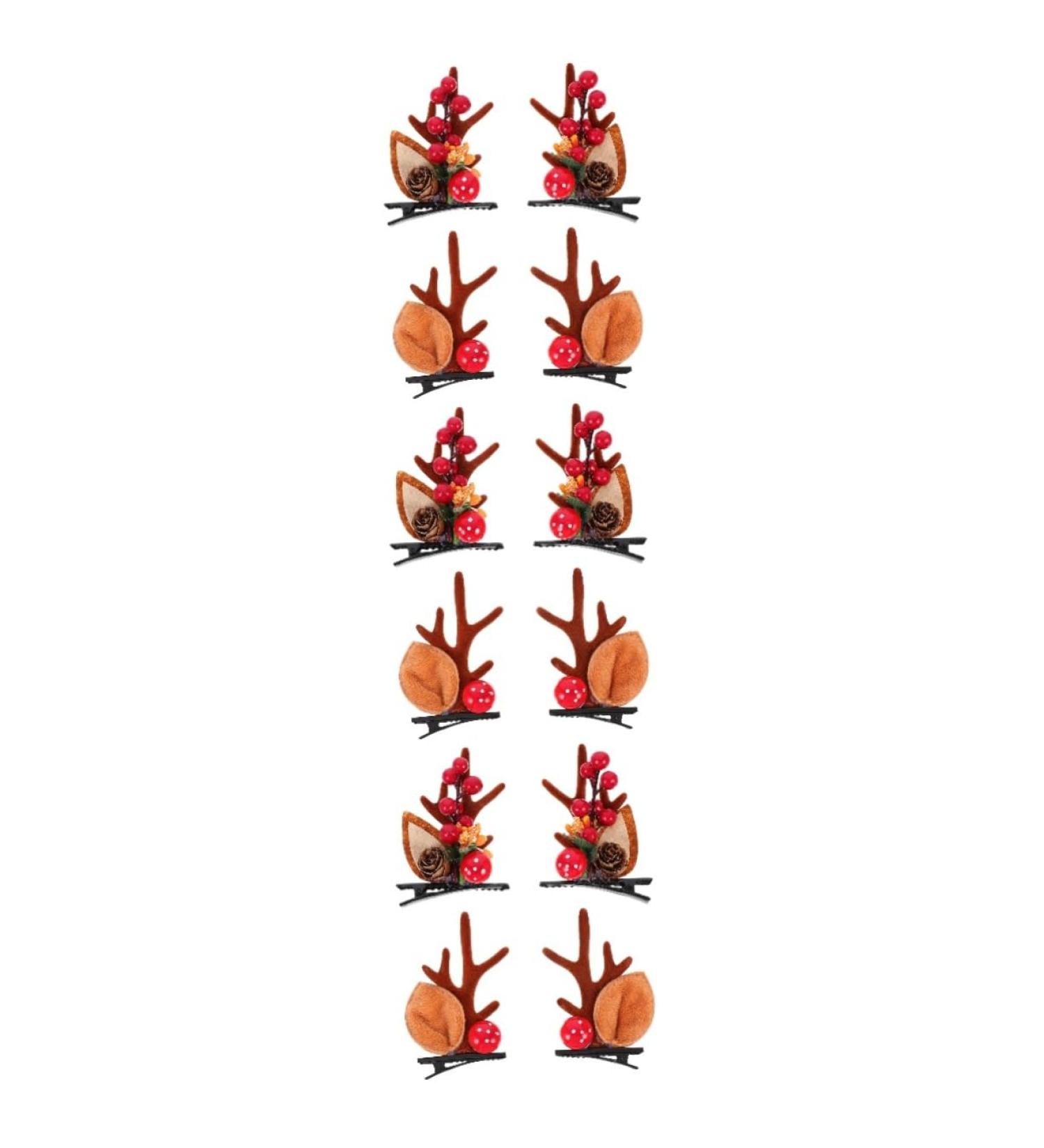 Beaupretty 6 Pairs hairpin hair jewels for women goody hair clips for women decor christmas hair accessories for short hair christmas deer headband Reindeer Antler hair accessories Foam - Buy Online on GoSupps.com