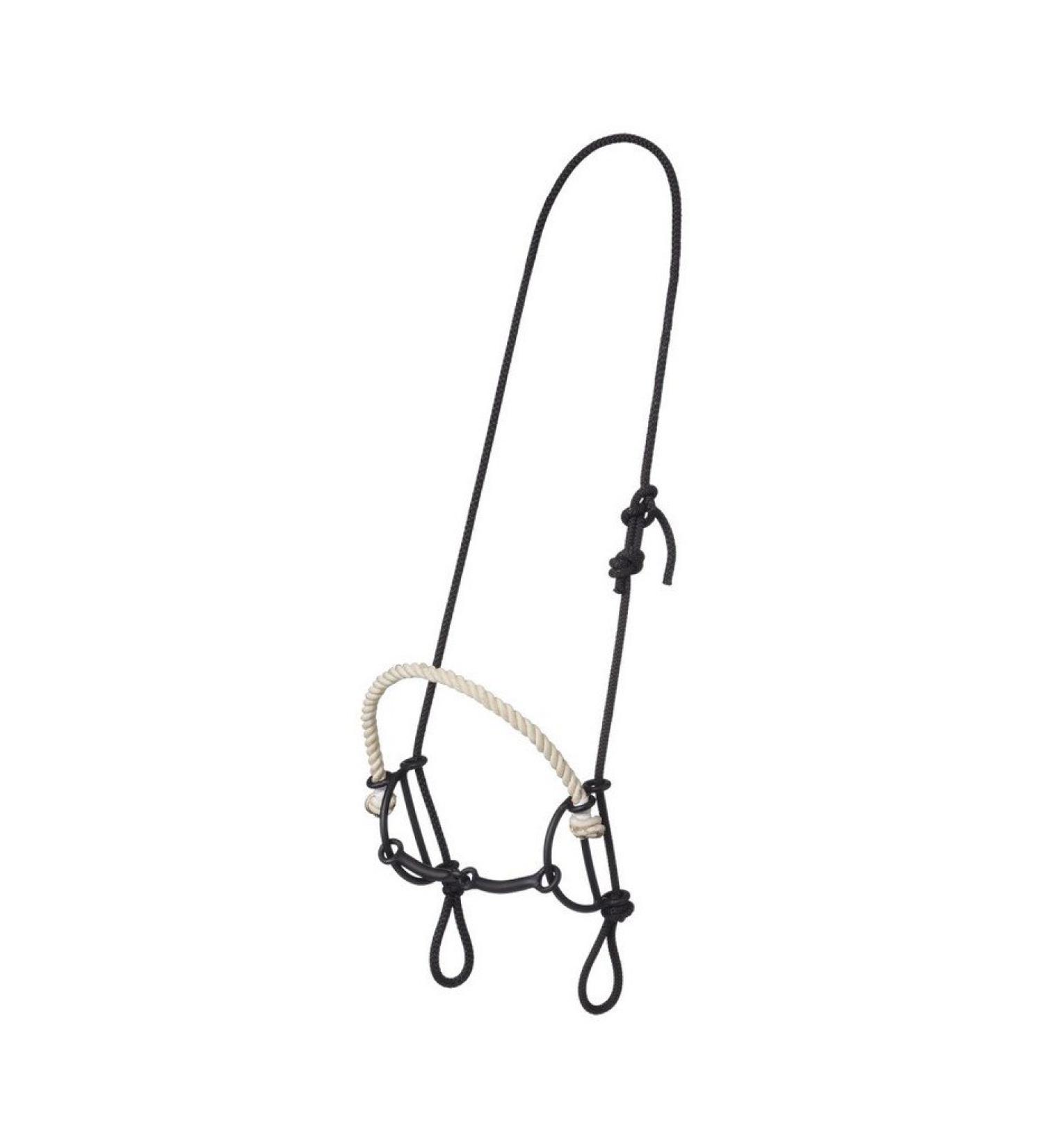 Tough 1 Rope Headstall with Rope Nose/Snaffle Gag Combo