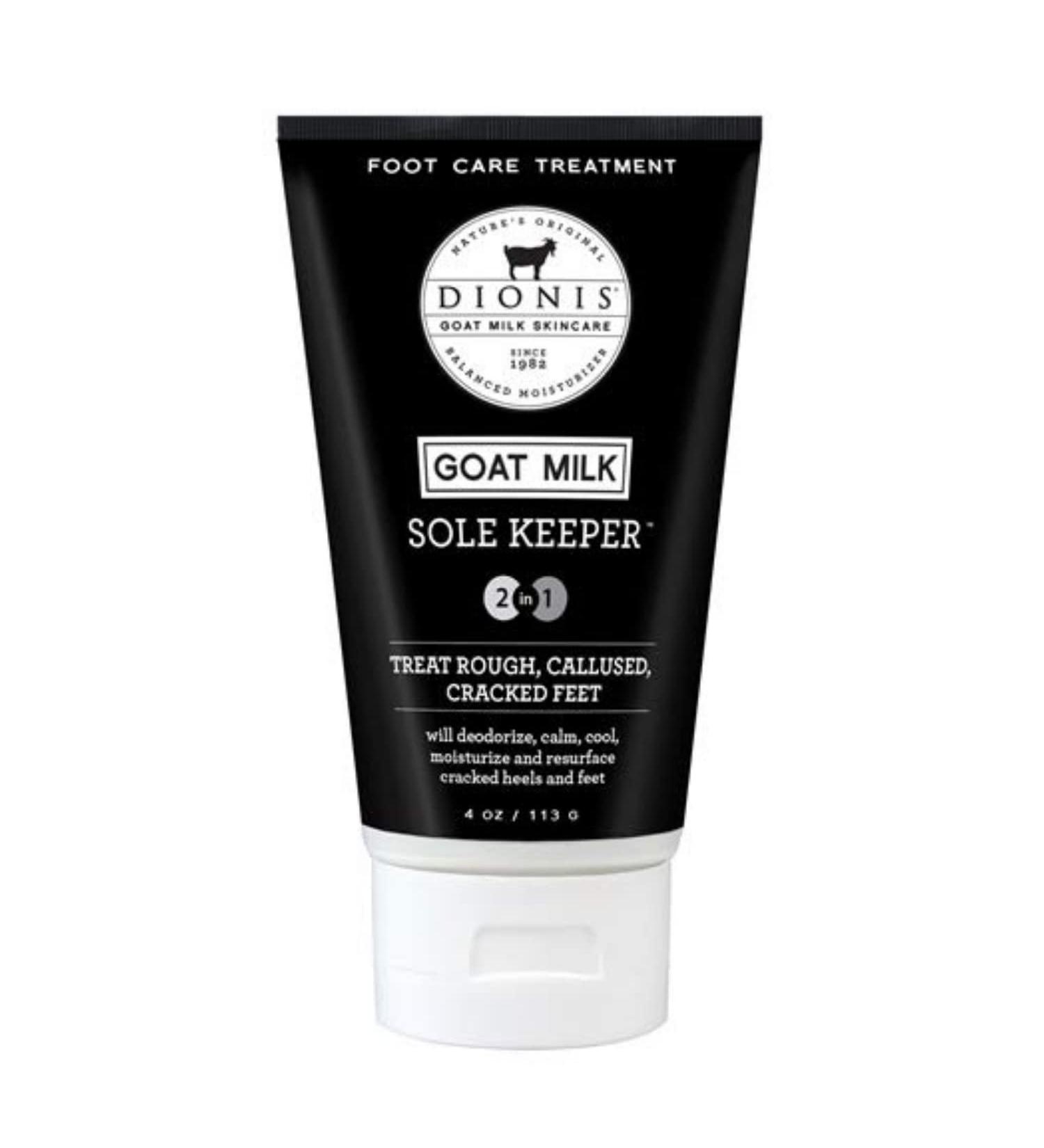 Dionis Goat Milk 2-in-1 Sole Keeper Foot Cream - Hydrating & Repairing for Dry Sensitive Skin - Made in USA - 4oz - Buy Online on GoSupps.com
