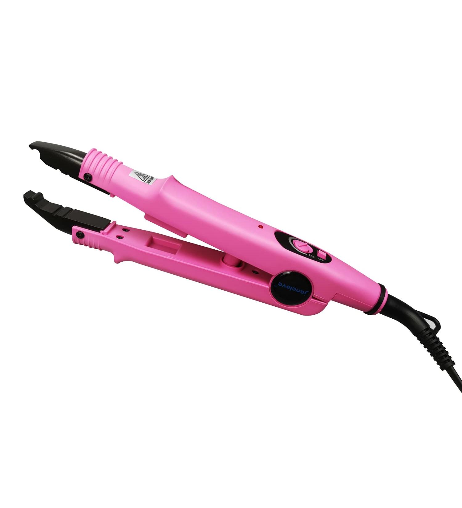 janelove Professional Hair Extensions Iron Fusion Heat Connector Pre Bonded Hair Extensions Iron Kit Tool UK Plug 210 F-390 F Temperature Adjust (Pink) - Buy Online on GoSupps.com