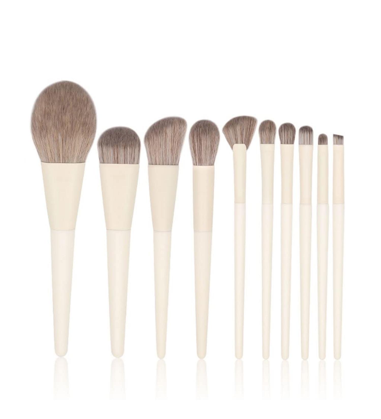 Buy MADALIAN 10 Brushes Set | Large Loose Powder & Eye Shadow Brushes | International Shipping Available - Buy Online on GoSupps.com
