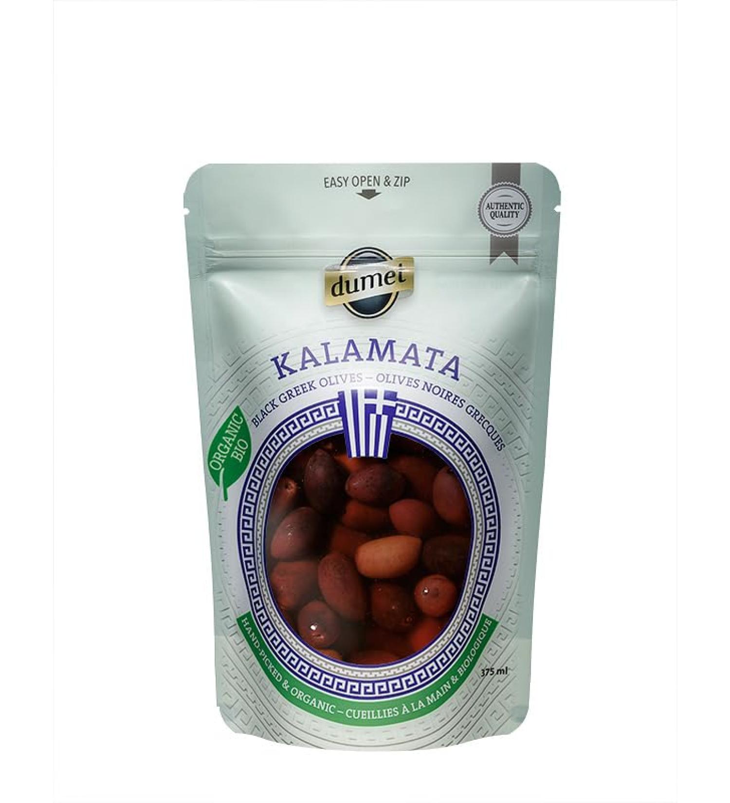 Dumet Organic Greek Kalmata Black Olives with Pit 270g - Buy Online on GoSupps.com