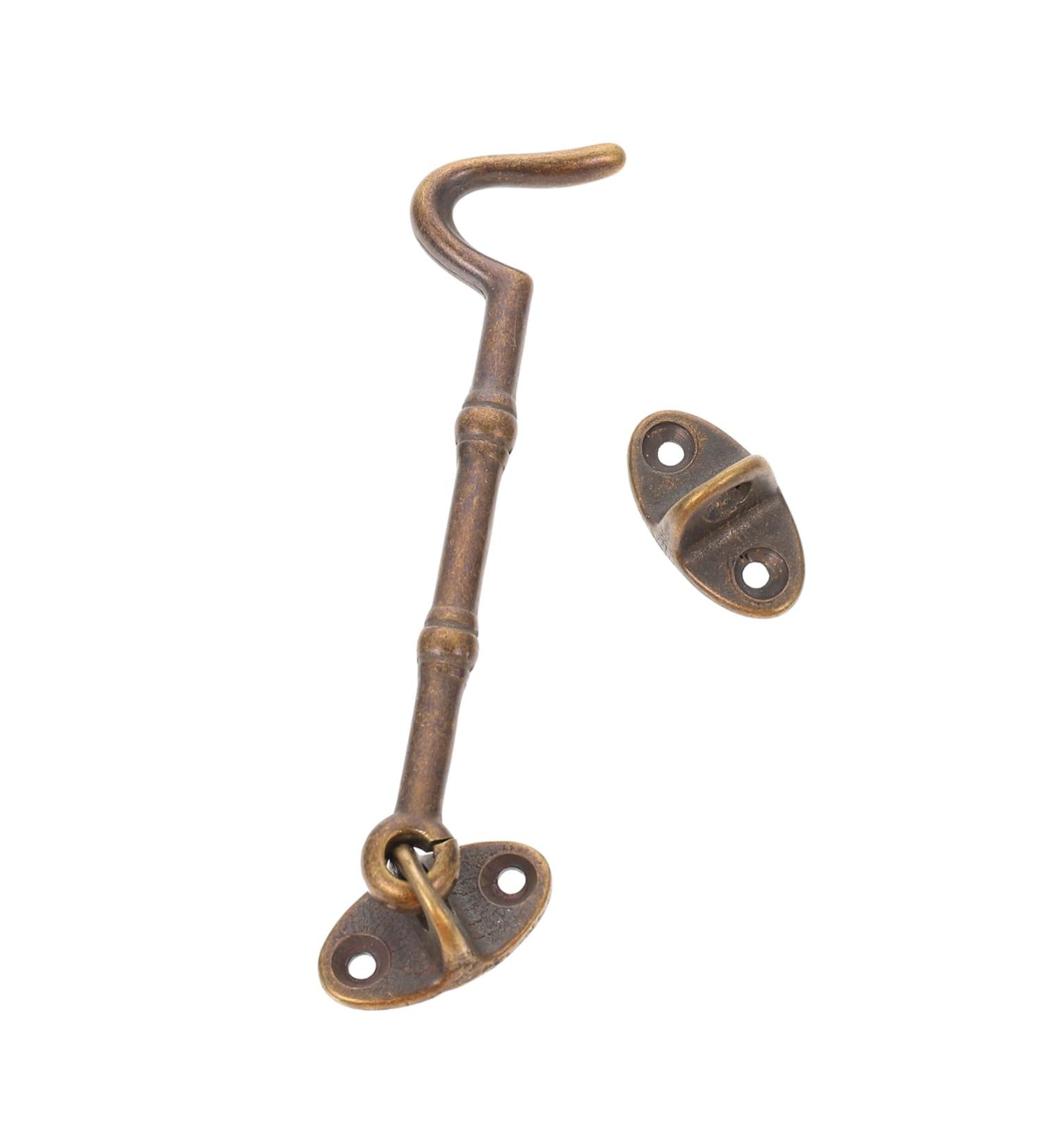 Alipis 1 Set Door and Window Buckle Vintage Window Hook Window Lock Hook Buckle Hook Door Latch Pure Copper 10.5X3.1X0.6CM Bronzed - Buy Online on GoSupps.com