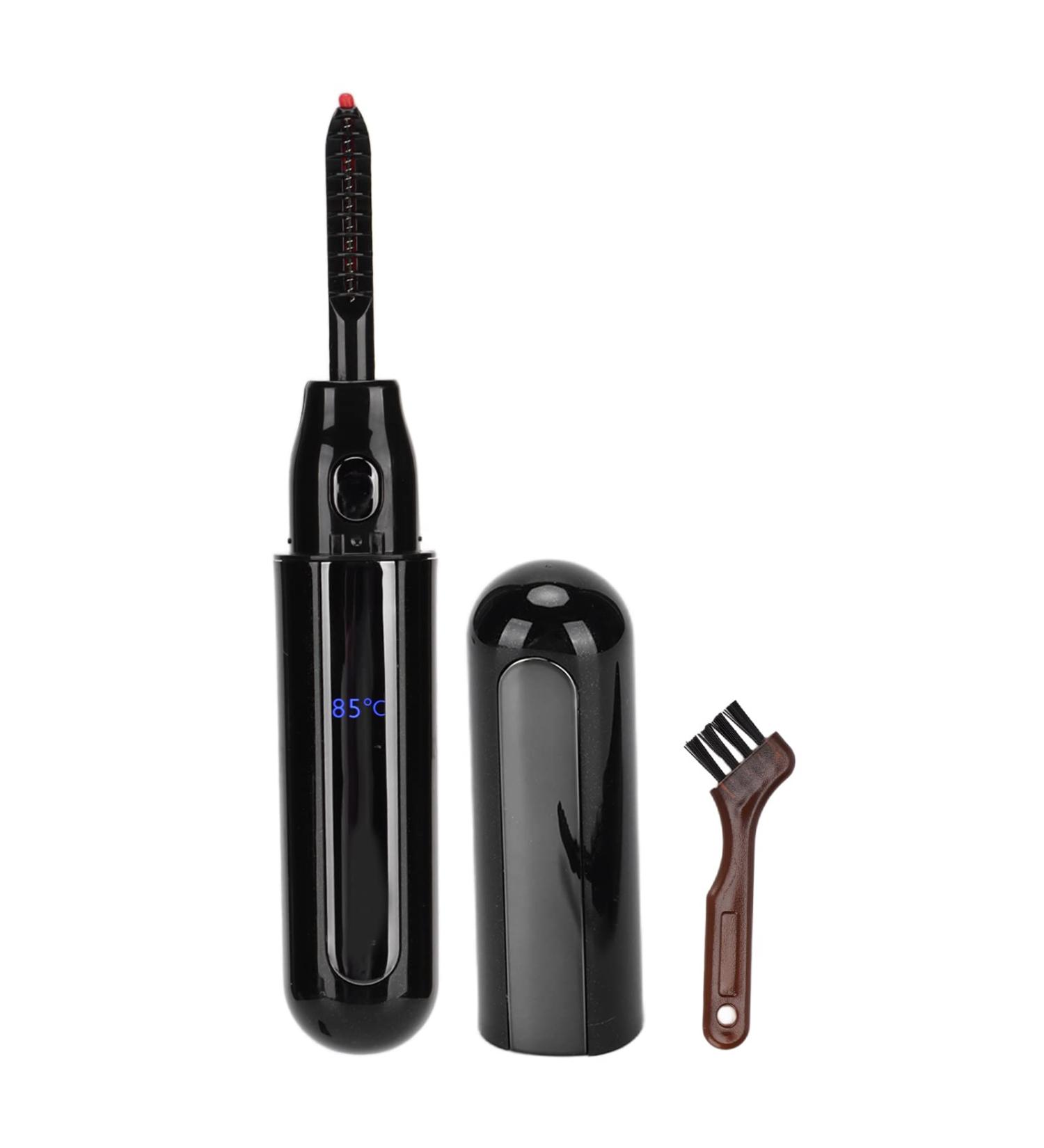 Electric Eyelash Curler USB Rechargeable 10s Fast Heating Eyelash Curler for Long-Lasting Curl Smart Power Off Function (Black) - Buy Online on GoSupps.com