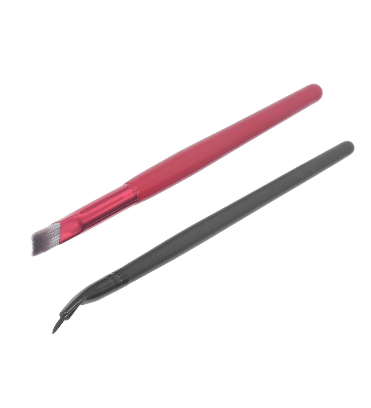 Makeup Bent Eyeliner Brush Professional Portable Hairline Eyebrow Brush Cosmetic Tool - Beveled Brow Multiple Use Bent Nib Soft Hair - Buy Online on GoSupps.com