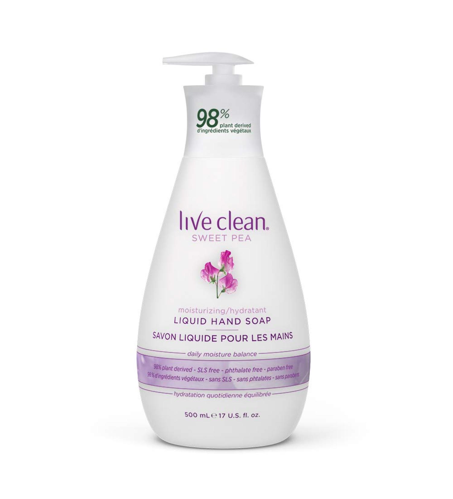 Buy Ablazemoon Live Clean Sweet Pea Moisturizing Hand Soap 500mL - International Shipping Available - Buy Online on GoSupps.com