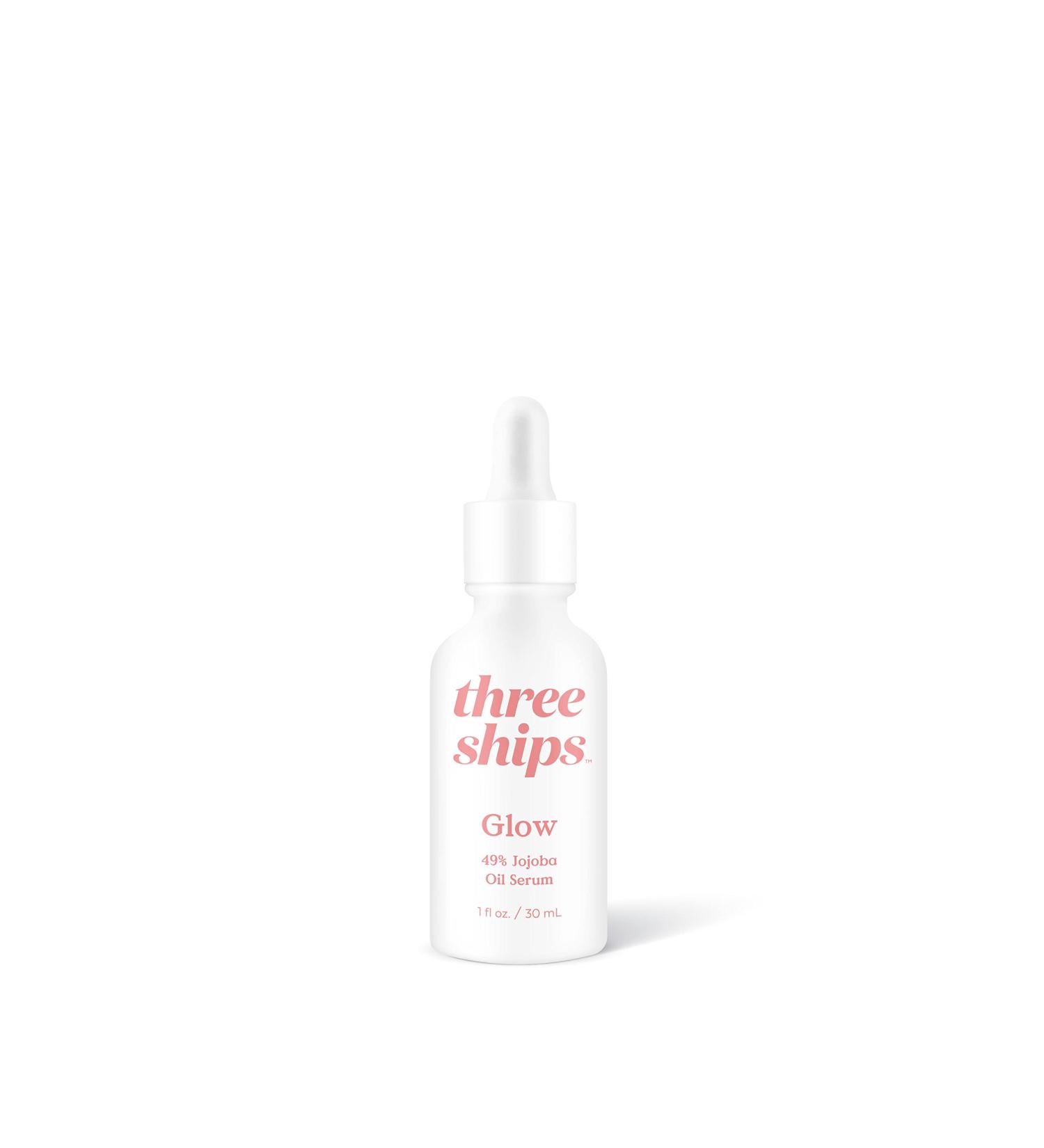 Three Ships Glow Jojoba Oil Serum - Vegan Facial Hydrating Serum for Oily/Combo Skin - As Seen on TV 30mL - Natural Skin Care Solution - Buy Online on GoSupps.com
