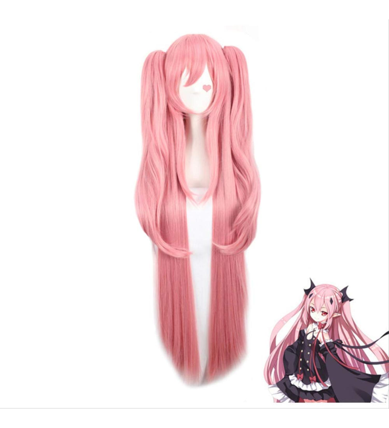 Anime Krul Tepes Wig - Owari no Seraph Cosplay Long Straight Synthetic Hair Ponytail Wig - International Shipping Available - Buy Online on GoSupps.com