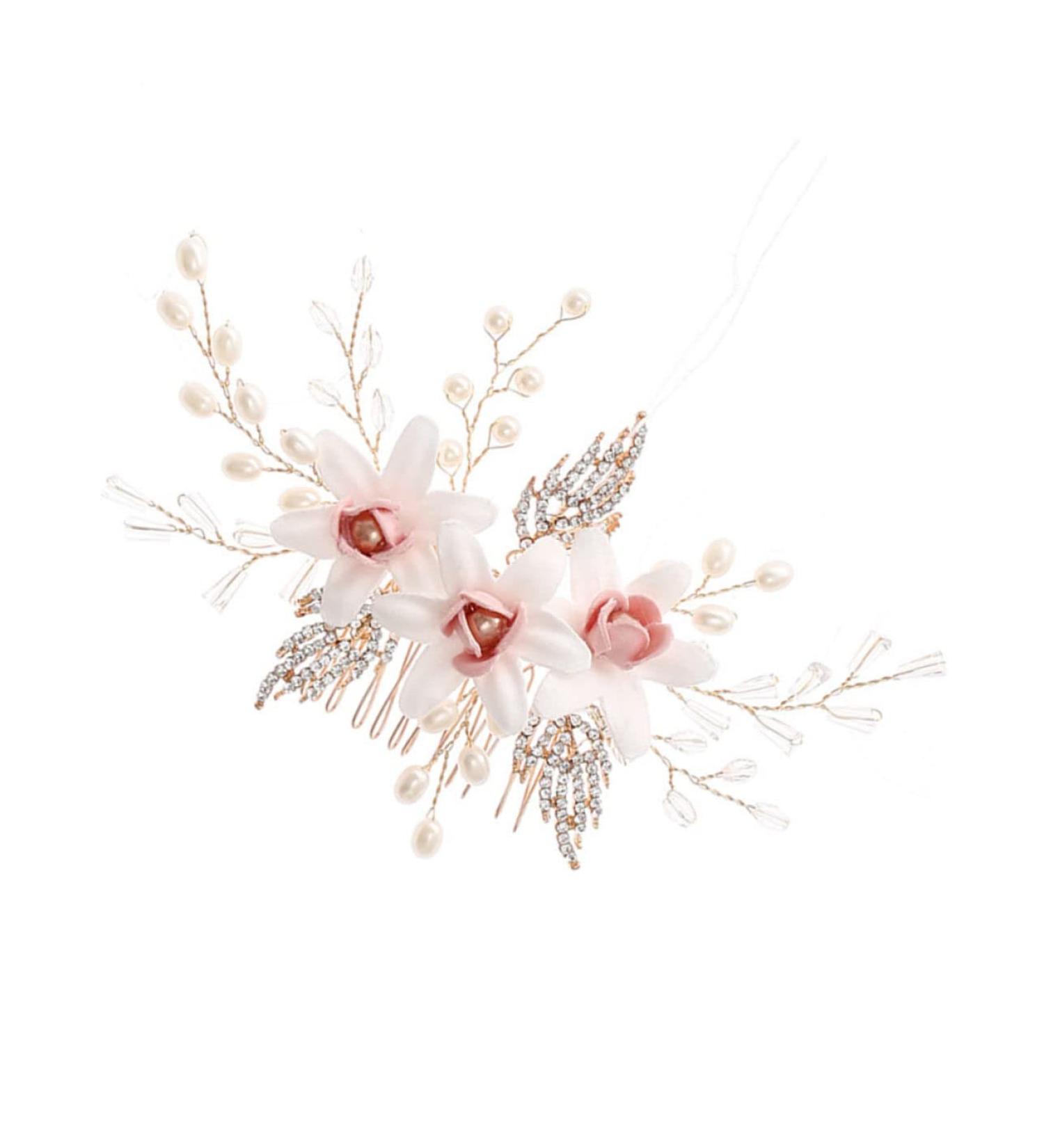 FRCOLOR Comb Wedding Headdress Fashion Crystal Headwear Headwear Bridal Headdress Handmade Headwear Bridal Shape Headwear Bride Hairdress Headwear Hairstyling Tools - Buy Online on GoSupps.com