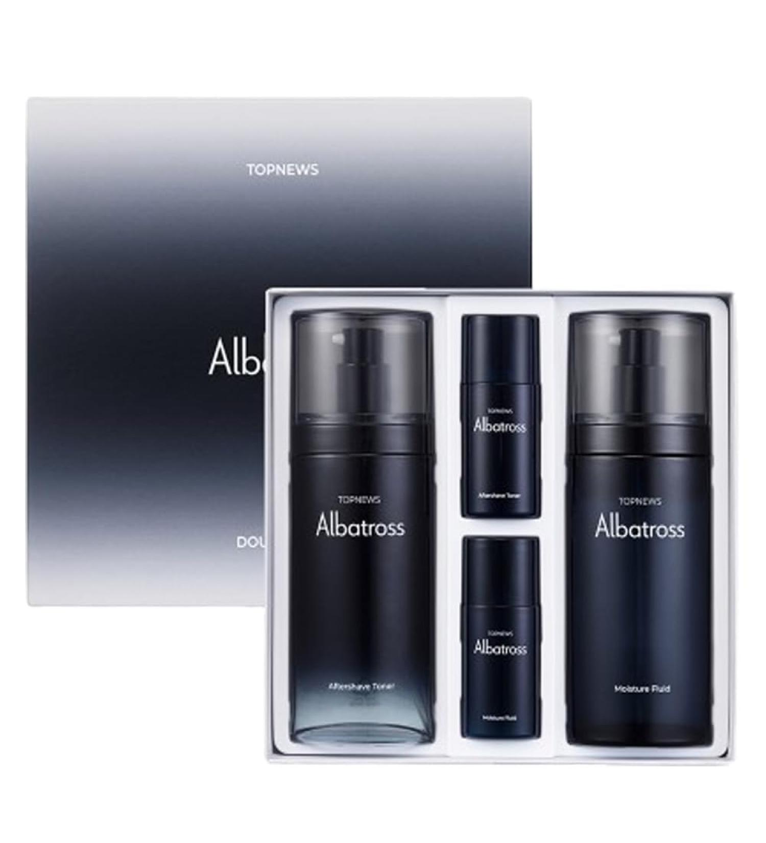 CHARMZONE Albatross Men's Skincare Set | Aftershave Toner & Emulsion | Hydrating Father's Day Gift | 10.5 fl. oz Travel Size - Buy Online on GoSupps.com