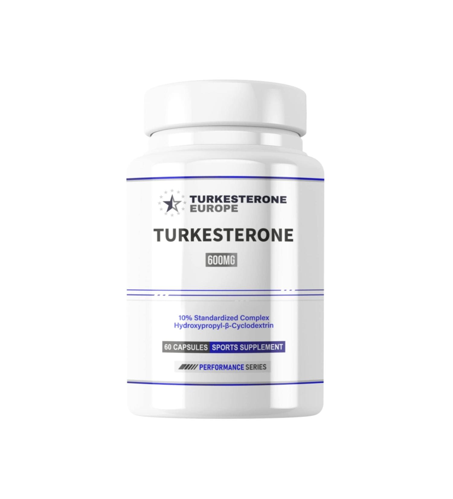 Turkesterone Europe 10% Complex with Hydroxypropyl---Cyclodextrin - 60 Capsules (500 mg) - Buy Online on GoSupps.com