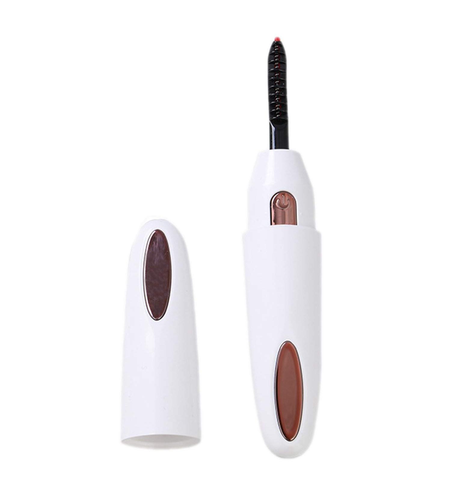 RIYAN Electric Heated Eyelash Curler Long Lasting Natural Eye Lash Curler USB Charge Makeup Curling Kit White - Buy Online on GoSupps.com