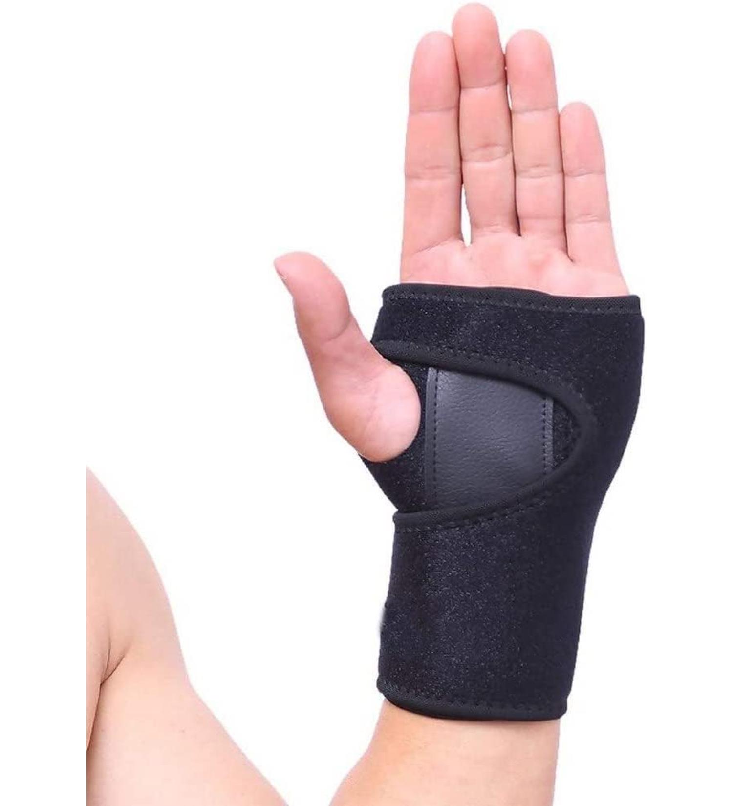 VITTO Wrist Support - Arthritis RSI Sprain Fracture Carpal Tunnel Wrist Splint w/Adjustable Velcro Wrist Straps Removable Metal Plate - Unisex Wrist Supports for Everyday Use (Left Hand L-XL) Left Hand L/XL (Pack of 1)