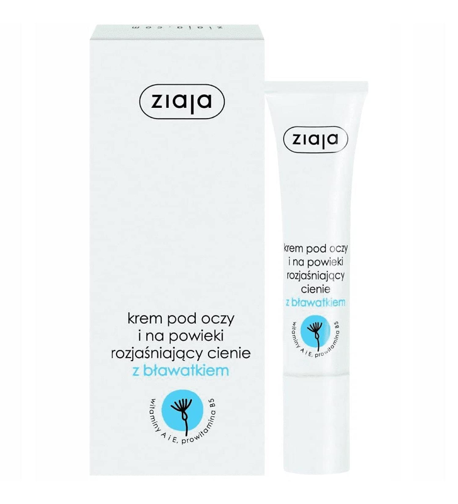 Brightening cream against dark circles with cornflower extract 15ml by Ziaja