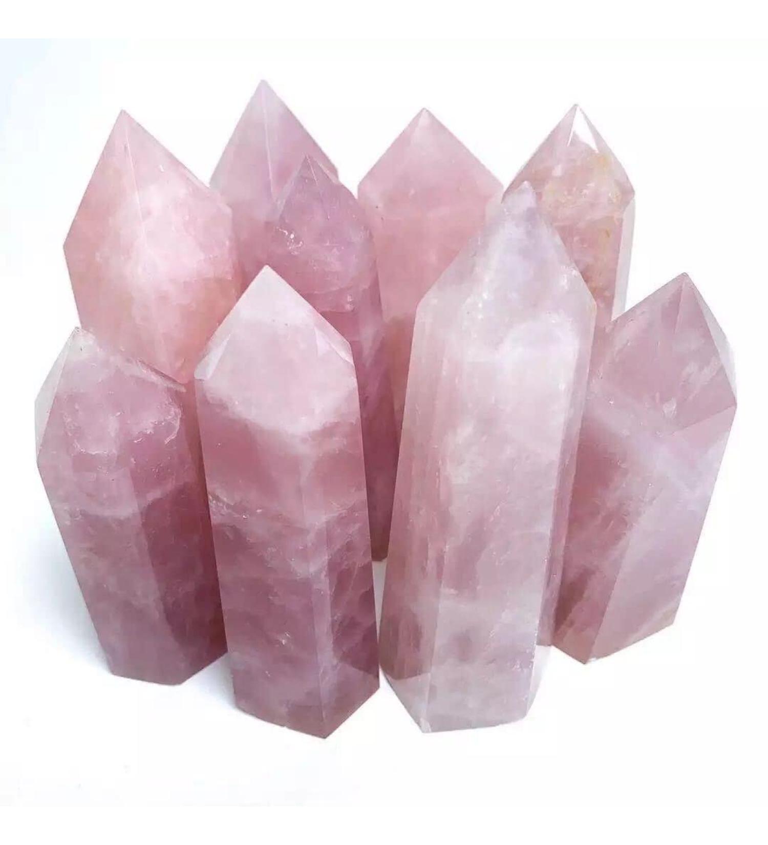 1.2kg-1.5kg Raw Natural Rose Quartz Pink Crystal Stone Wand Large Size 1pc HOMEZHOU (Size : 1PC 1.2KG-1.3KG) - Buy Online on GoSupps.com