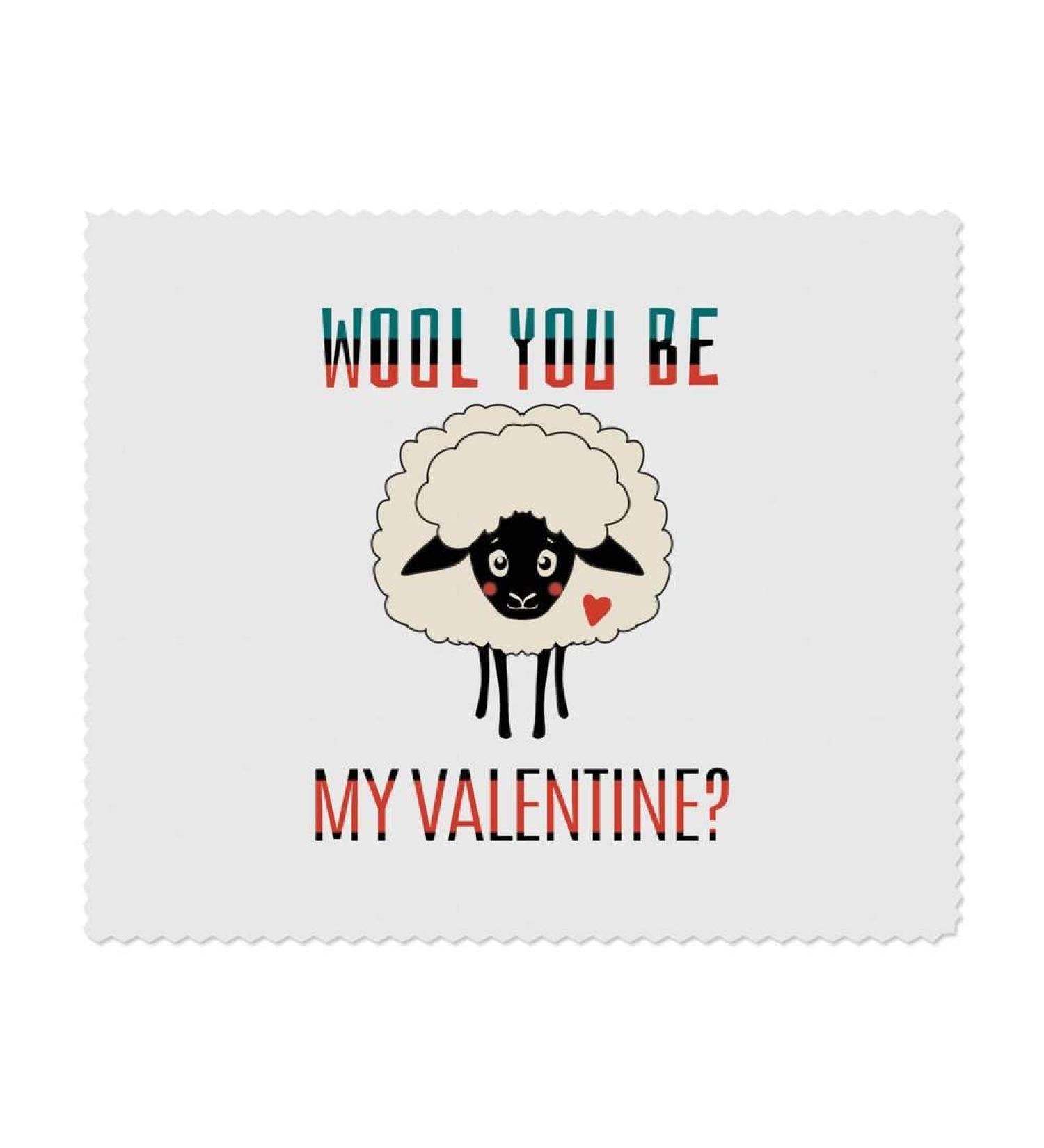 2 x Microfiber Cleaning Cloths - 'Wool You Be My Valentine ' | Perfect Gift for Valentine's Day | Fast International Shipping - Buy Online on GoSupps.com