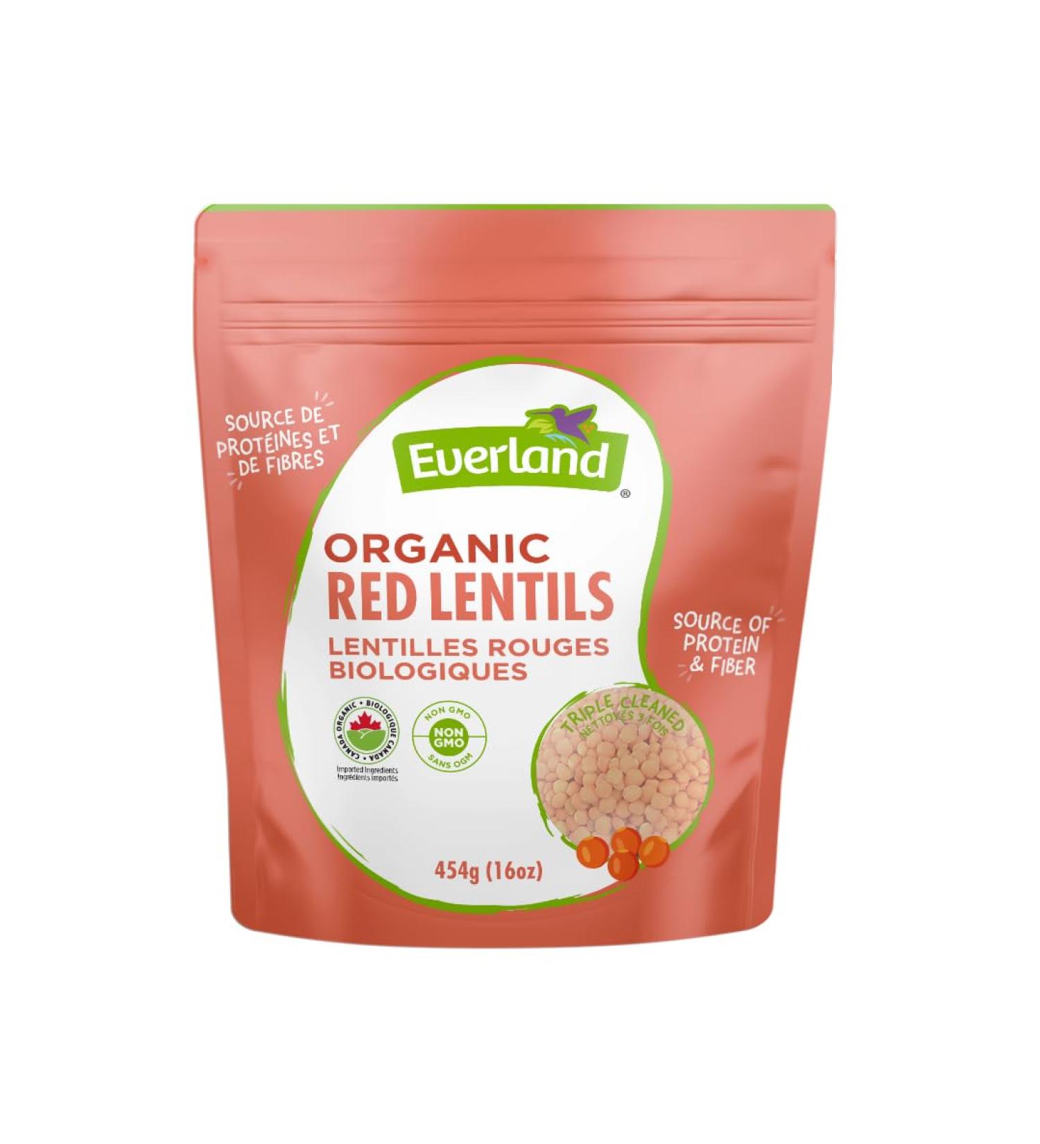 Everland Organic Red Split Lentils 454gm - Buy Online on GoSupps.com
