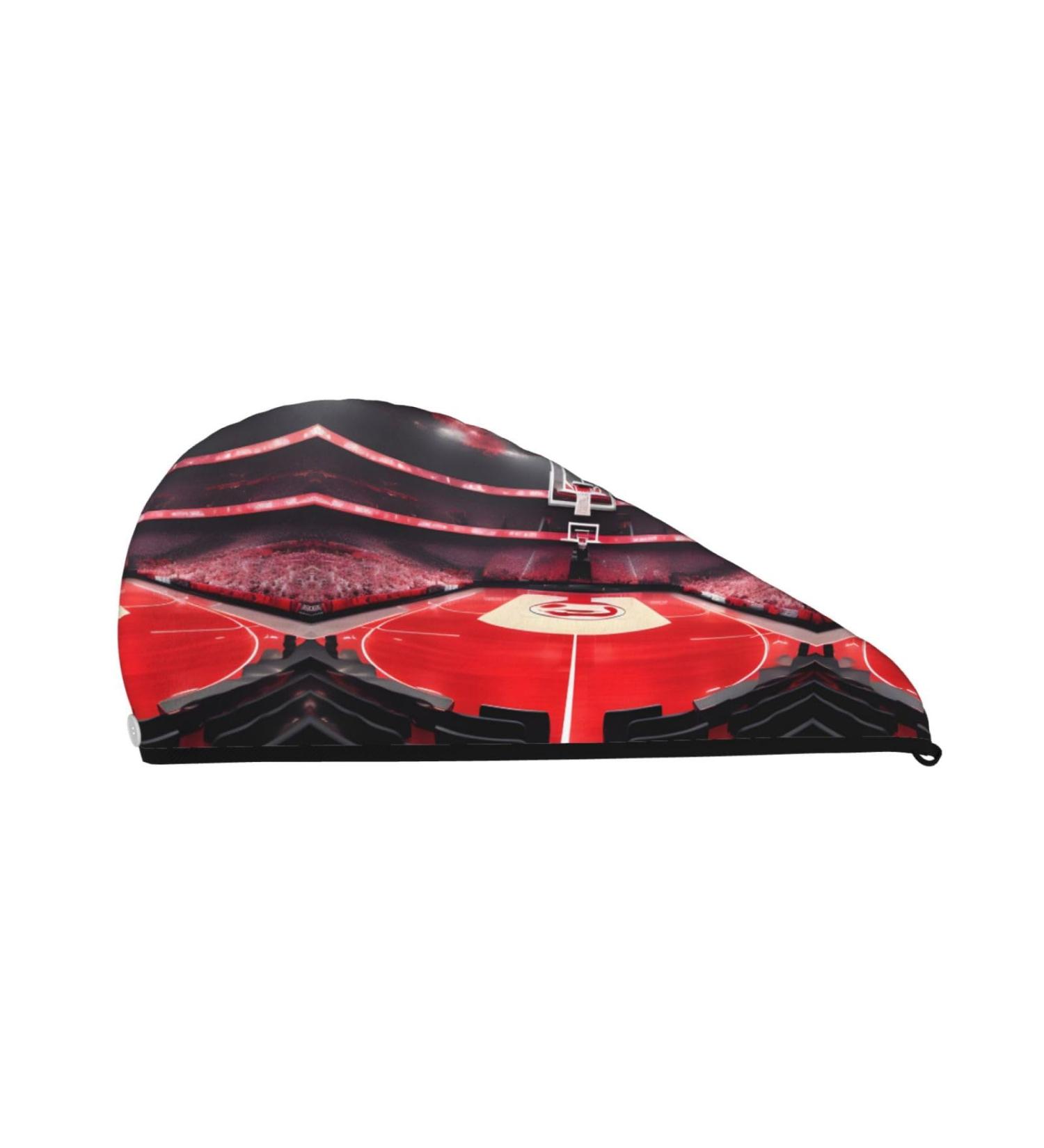 Basketball Arenas Coral Velvet Dry Hair Cap | Ideal for Travel Pool Parties & Home Use - Buy Online on GoSupps.com