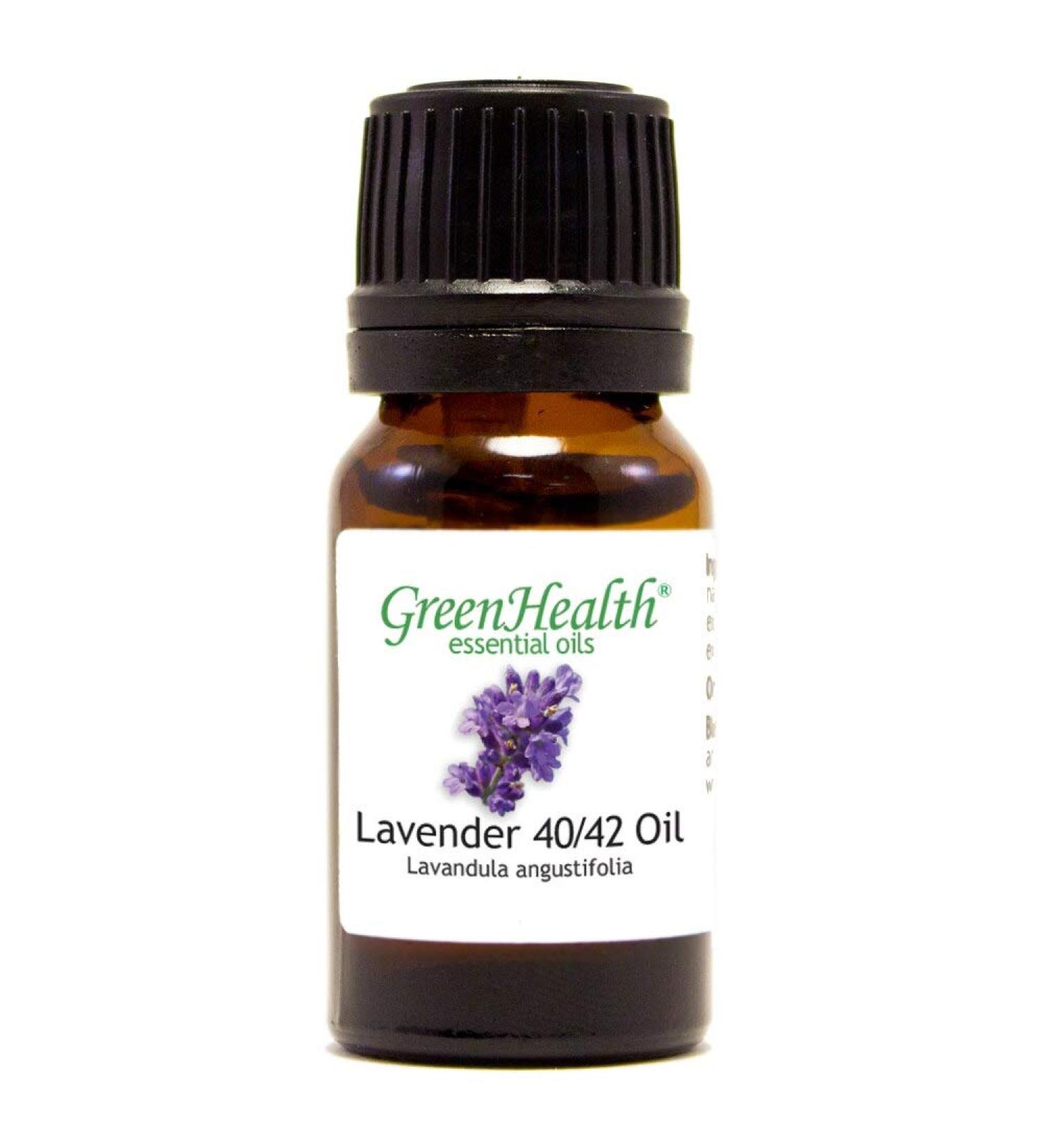 Lavender 40-42 1/3 fl oz (10 ml) Glass Bottle 100% Pure Essential Oil GreenHealth - Buy Online on GoSupps.com