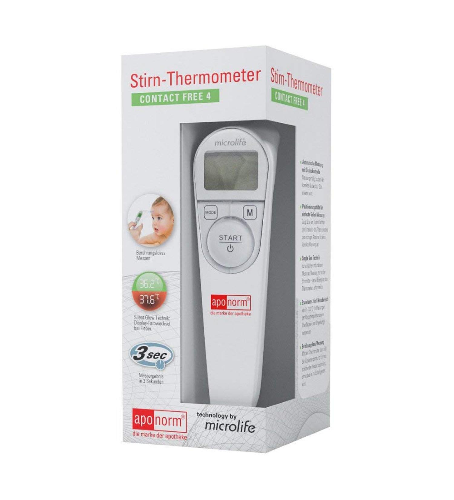Aponorm Forehead Thermometer - Contact Free Accurate & Safe - 1 pc for Easy International Shipping - Buy Online on GoSupps.com