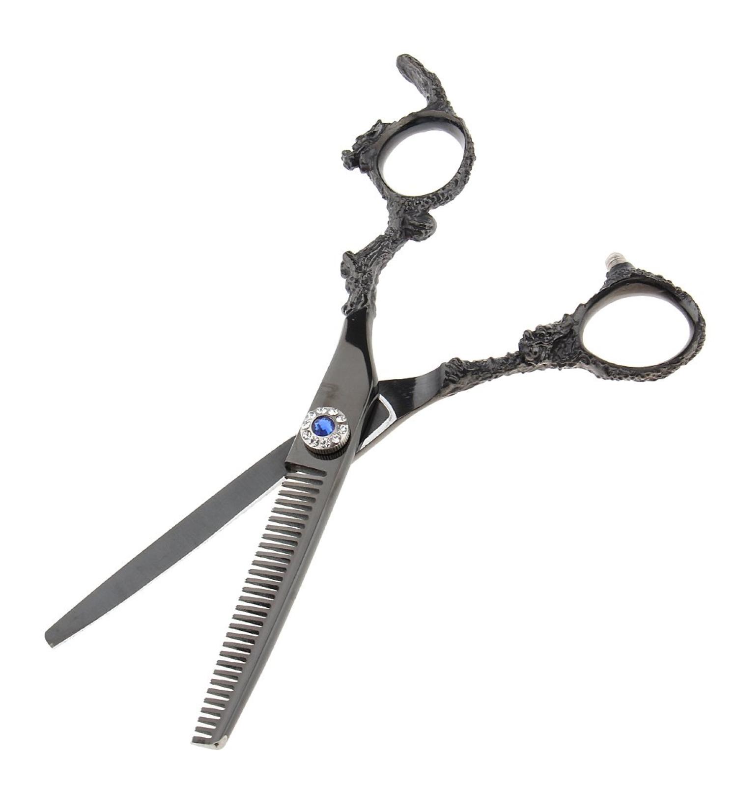 Black Salon Hair Cutting Thinning Scissors Shears Hairdressing 6.5 in Black Thinning - Buy Online on GoSupps.com