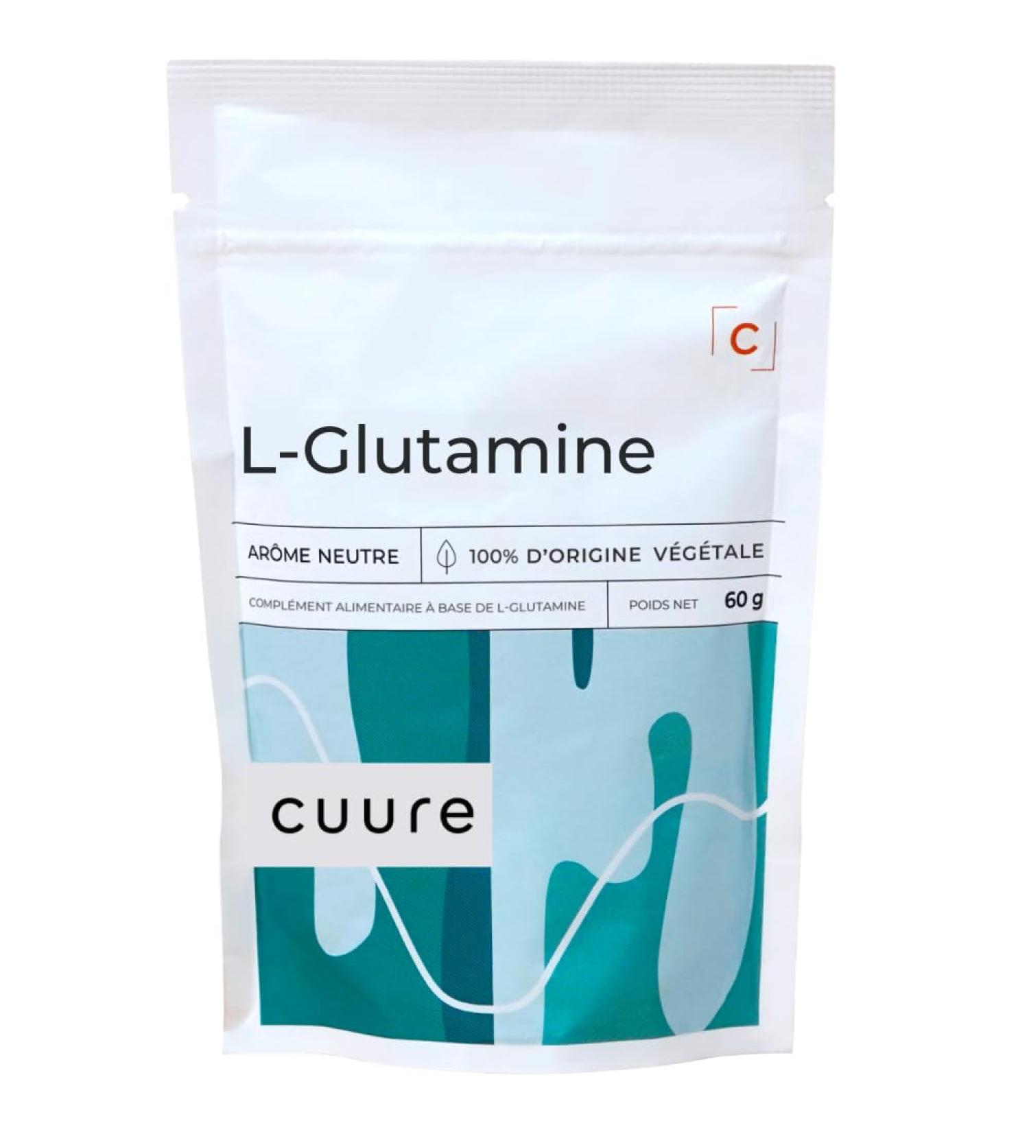 L-Glutamine Cuure Amino Acid Powder 60 g 100% Pure Sports Recovery Highly Bioavailable 30 Days Neutral Flavor Made in France - Buy Online on GoSupps.com