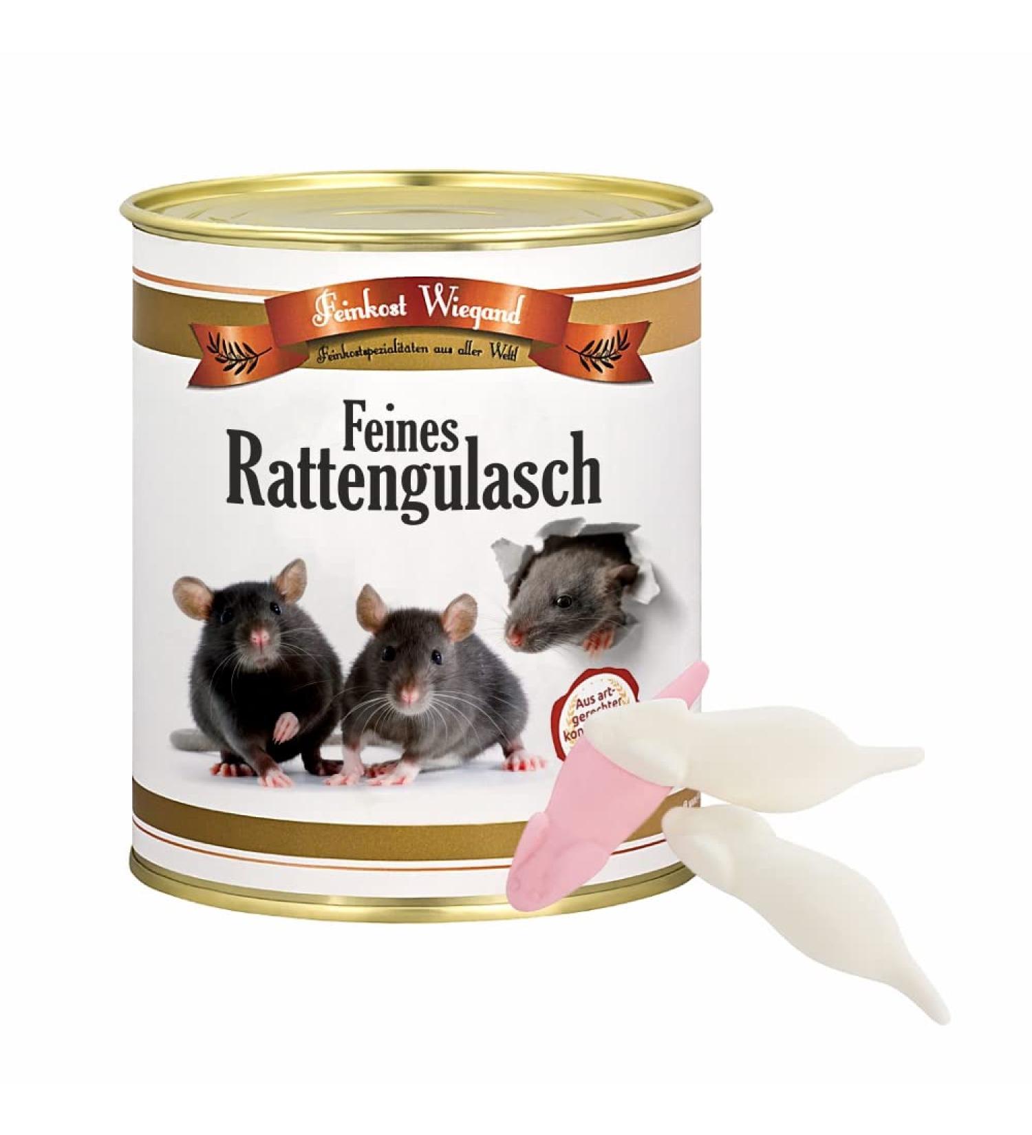 Buy 4you Design Rat Goulash in Can - Unique Gift Idea for Men Women & Children - Premium White Mice Foam Rubber Candy 175g - Buy Online on GoSupps.com