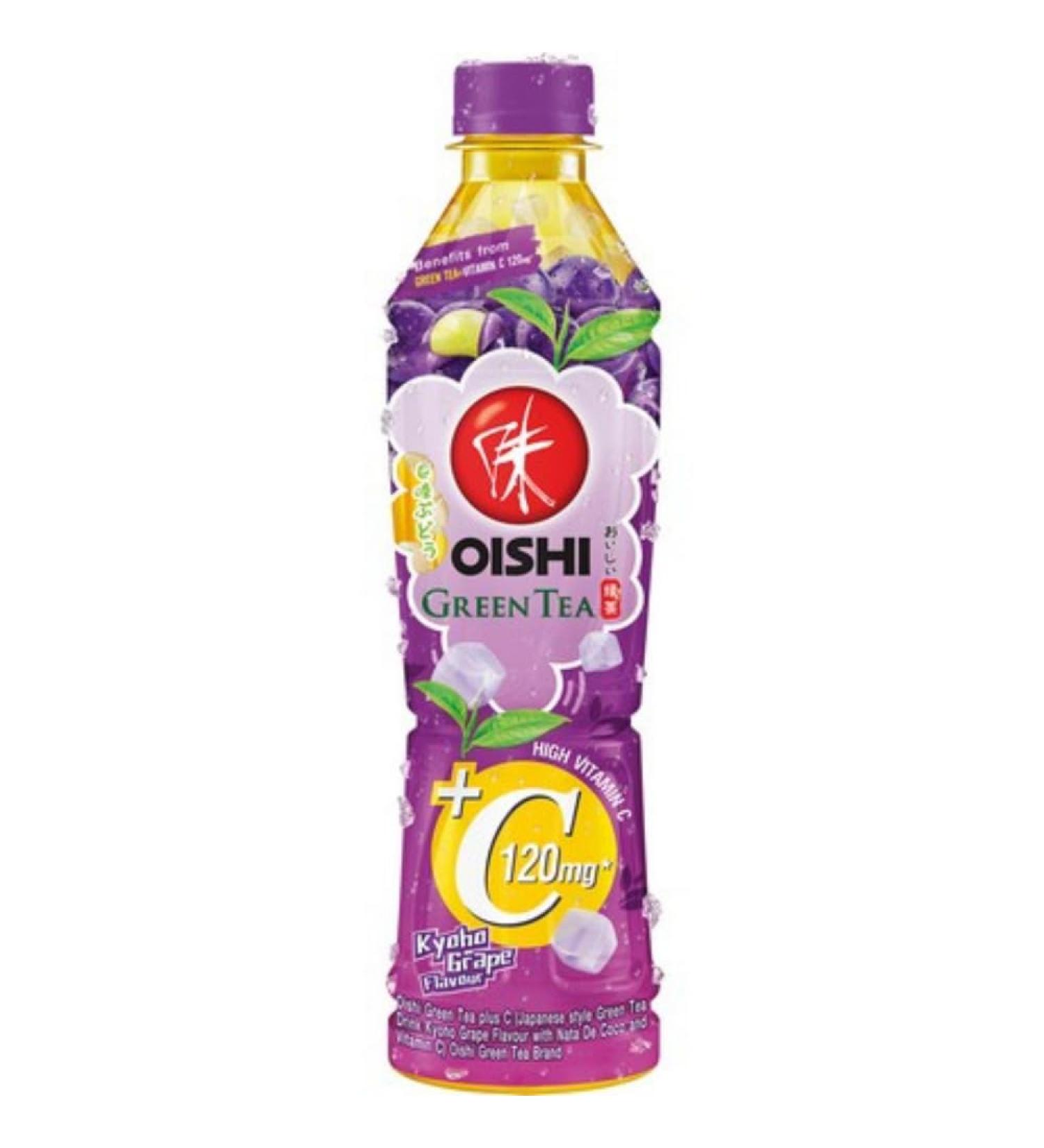 OISHI Green Tea Kyoho Grape - Refreshing 500 ML Drink | Buy Online | International Shipping Available - Buy Online on GoSupps.com