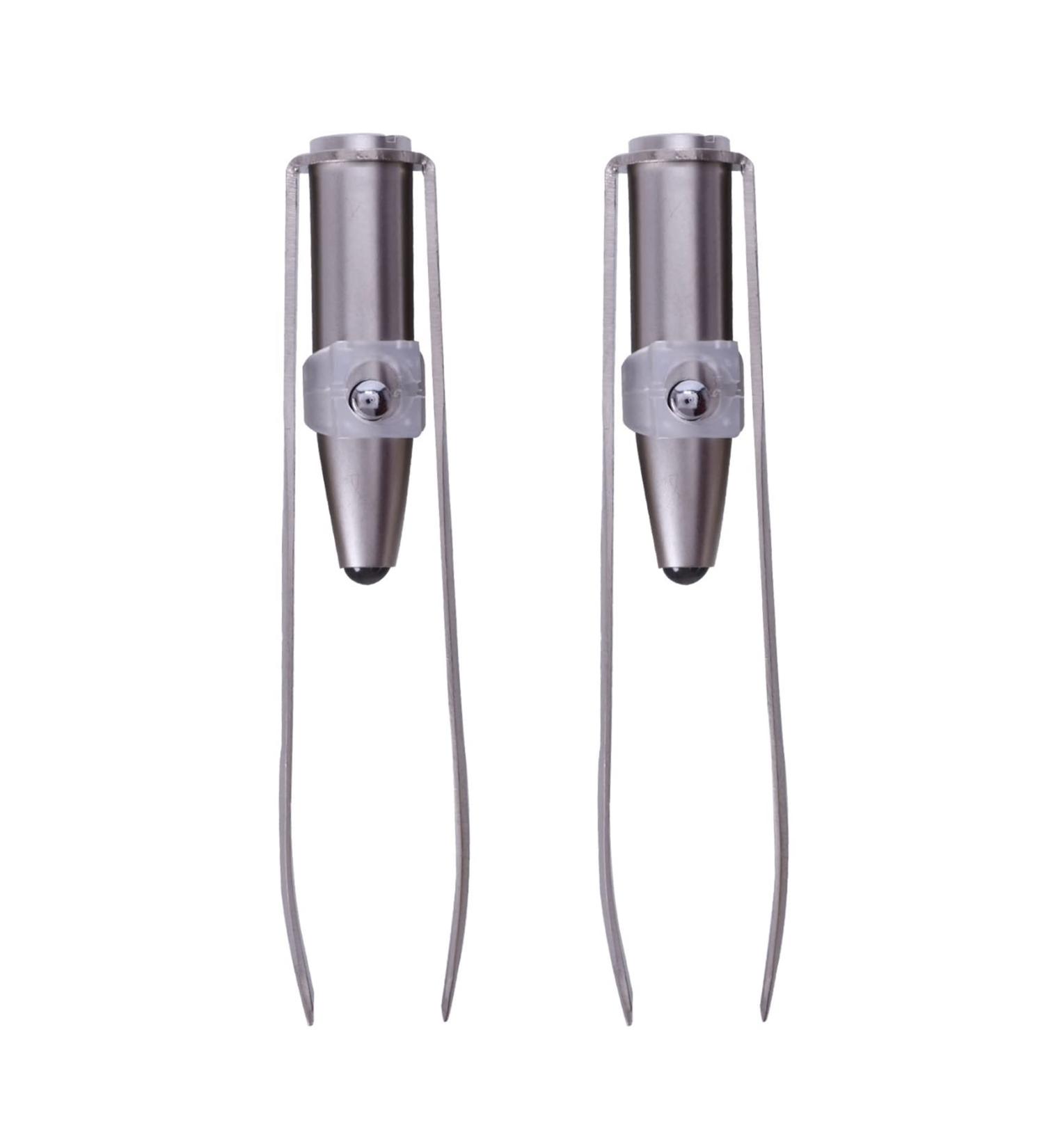 Buy 2X Stainless Steel Eyelash Eyebrow Tweezers with LED Light - Precision Grooming Tools for Flawless Beauty | International Shipping Available - Buy Online on GoSupps.com