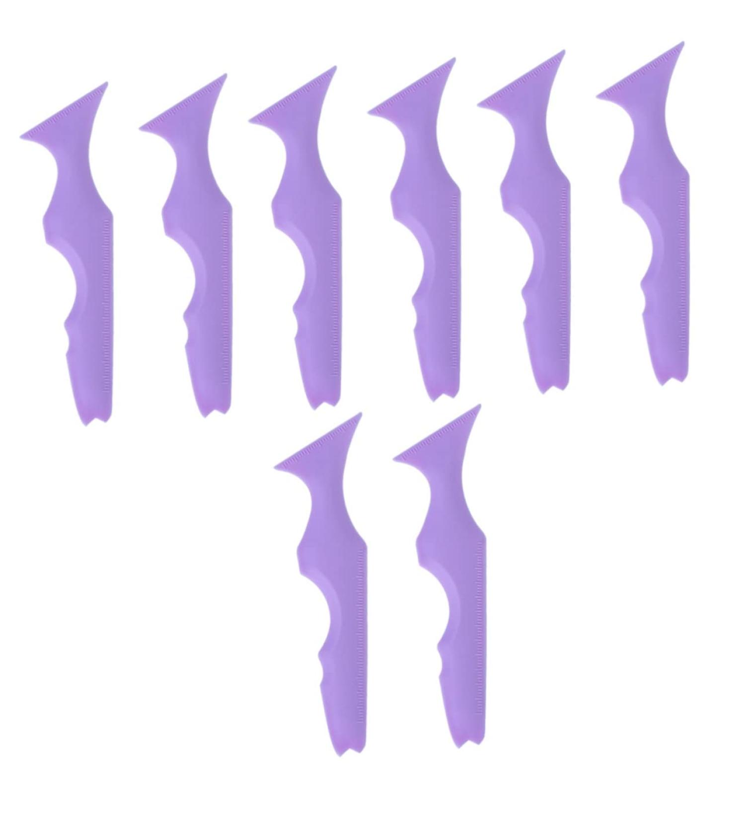 Healifty 8 Pcs Silicone Beauty Ruler Lash Applicator Eyeshadow Applicator Guide Makeup Guide Template Sticker 15X4.15CMx4pcs Violetx4pcs - Buy Online on GoSupps.com