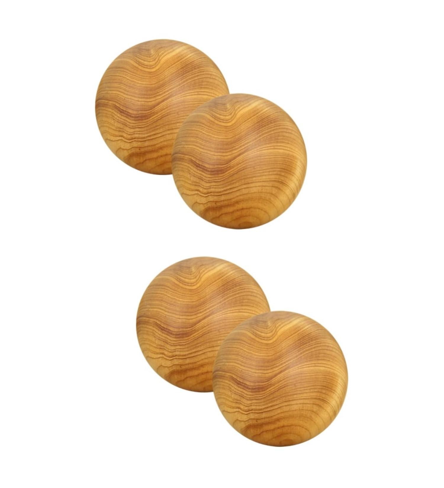 Healeeved 4-Piece Wooden Massage Globe Set | Threeken Baoding Stress Balls & Hand Rolling Massage Balls for Relaxation - Buy Online on GoSupps.com