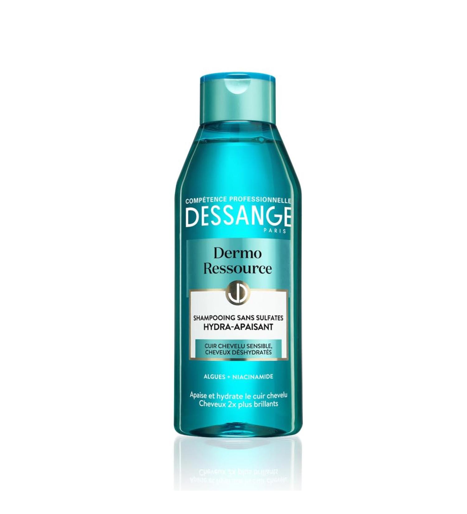DESSANGE - Dermo Resource Hydra-Soothing Shampoo - Sulfate-Free - Formula Enriched With Algae & Niacinamide - Soothes & Hydrates - For Sensitive Scalp & Dehydrated Hair - 250 ml - Buy Online on GoSupps.com