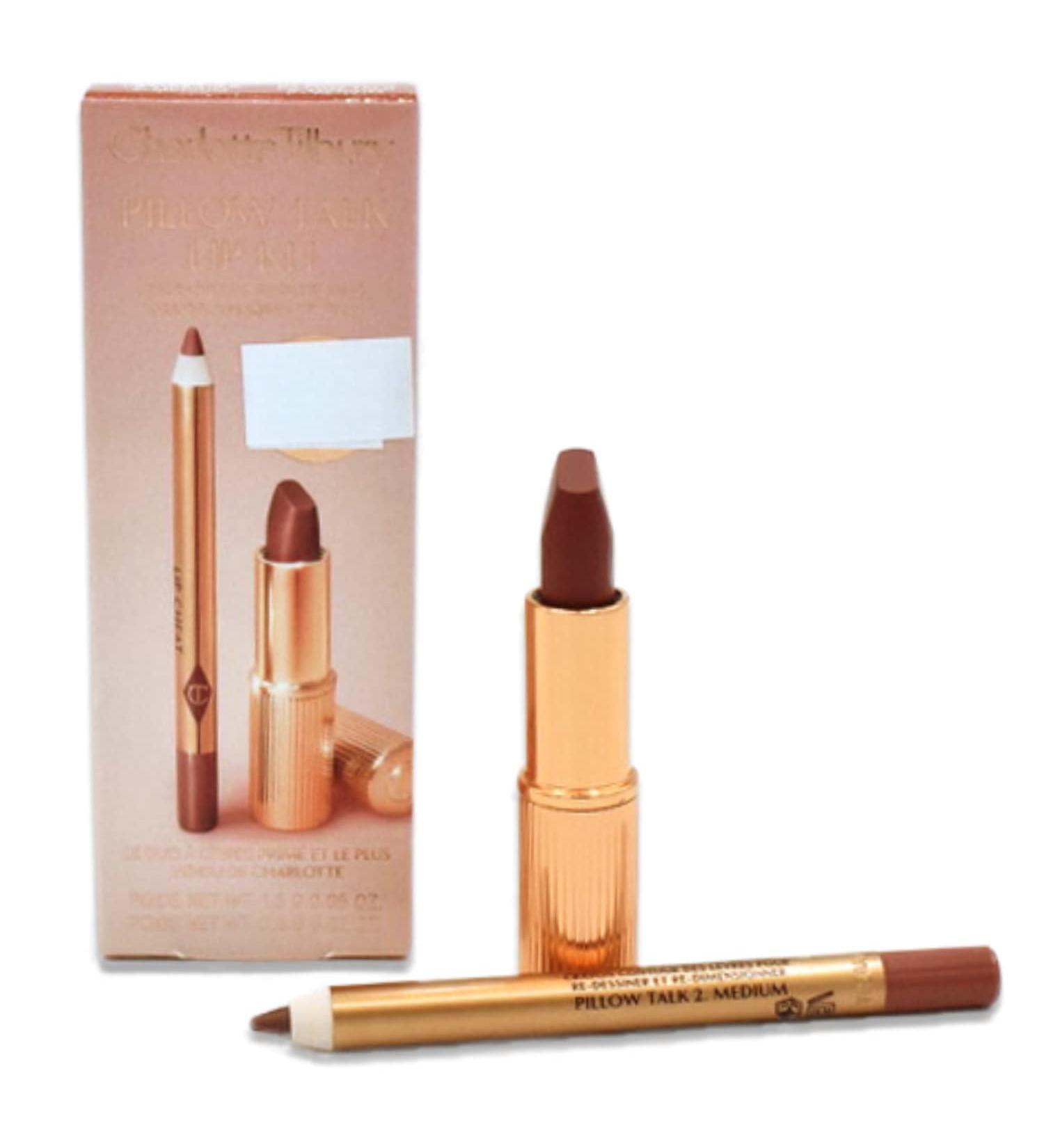 Charlotte Tilbury Mini Pillow Talk Duo Lip Kit - Travel Size Lip Makeup Set With Lip Liner and Lipstick - Buy Online on GoSupps.com