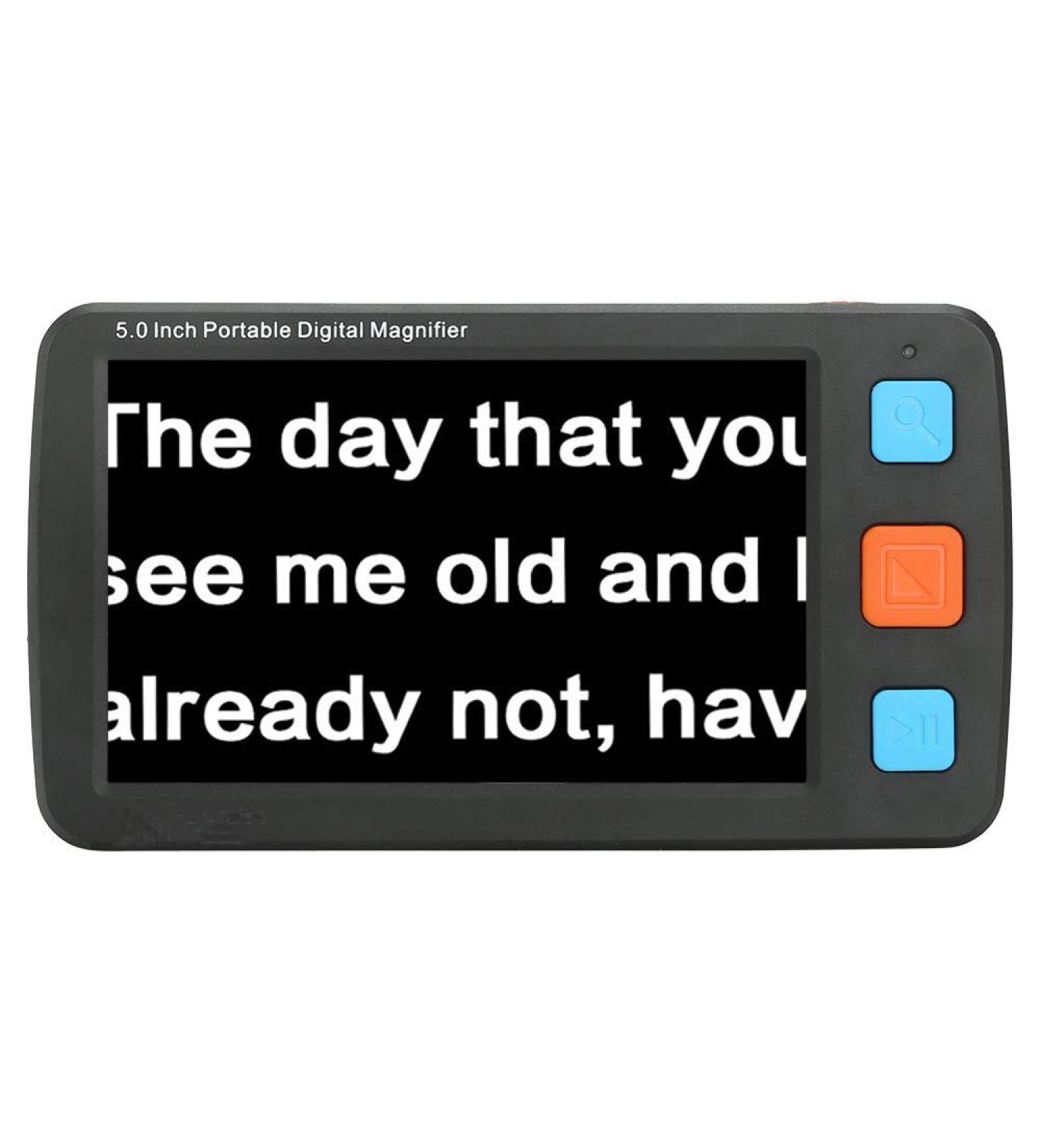 5 Portable Digital Magnifier Handheld Electronic Low Vision Reading Aid - LCD Display, 4-32X Zoom, Multiple Color Mode - Black - Buy Online on GoSupps.com
