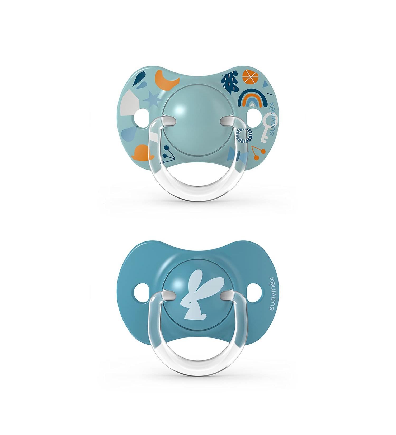 Suavinex Symmetrical Silicone Lollipops Sx Pro - Soft & Flexible Forest Blue for 0-6 Months | International Shipping - Buy Online on GoSupps.com