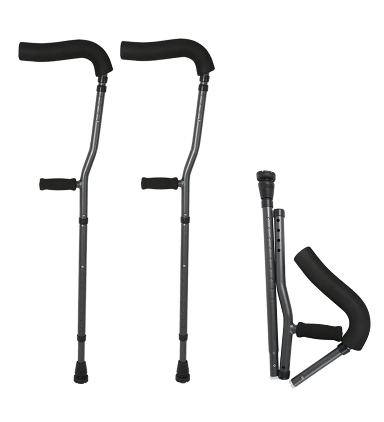 Crutches Ergonomic F-Shaped Underarm Aluminum Walking for Adults and Youth 1 Pair Lucky Star Selfless dedication - Buy Online on GoSupps.com