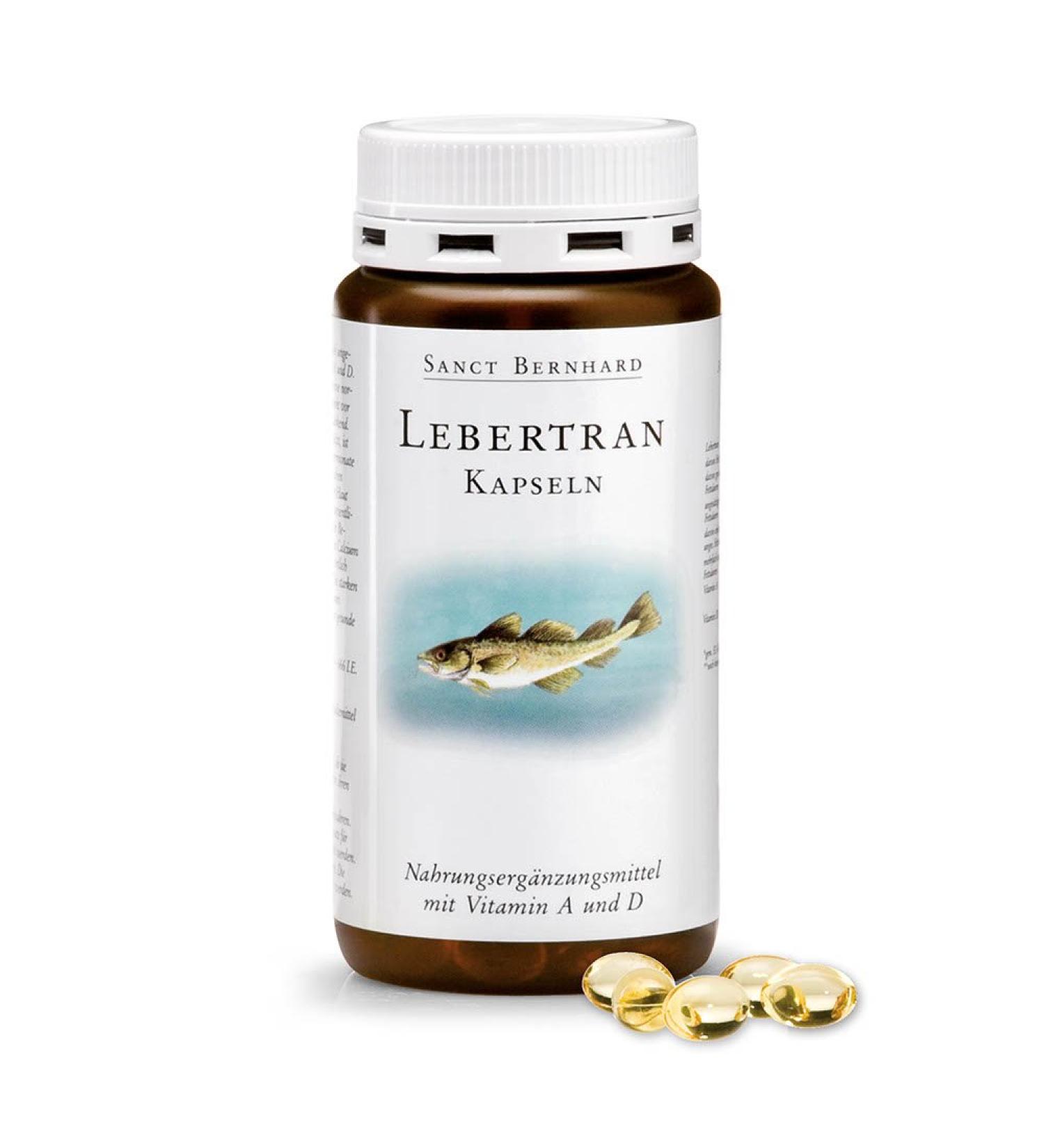 Sanct Bernhard Cod Liver Oil Capsules | Vitamin A & D3 | 200 Capsules - Premium Quality for Immune Support & Heart Health - Buy Online on GoSupps.com