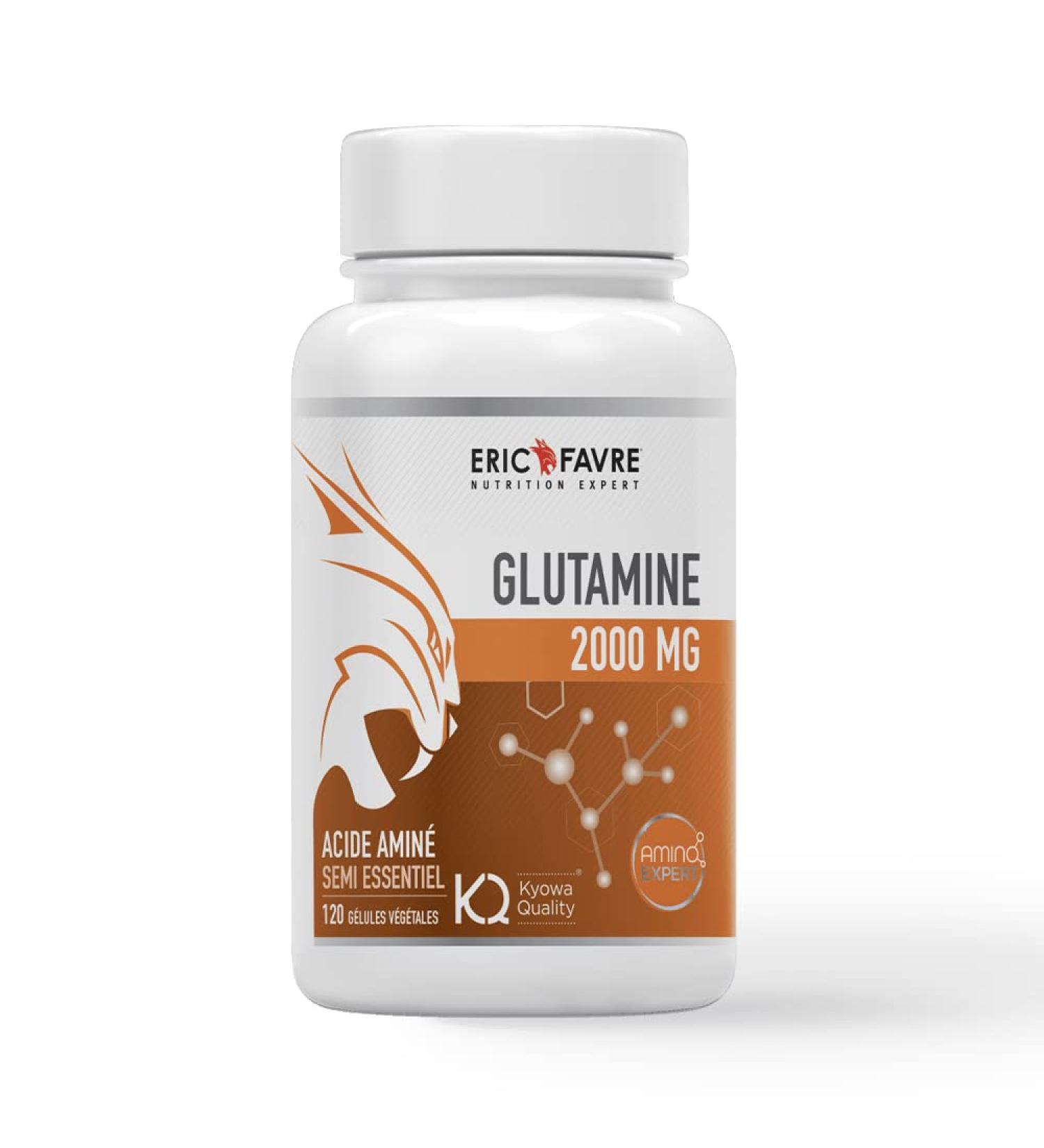 GLUTAMINE Kyowa 2000mg - Glutamine certified Kyowa Quality - Bodybuilding Intensive Trainings 120 capsules - Eric Favre - Buy Online on GoSupps.com