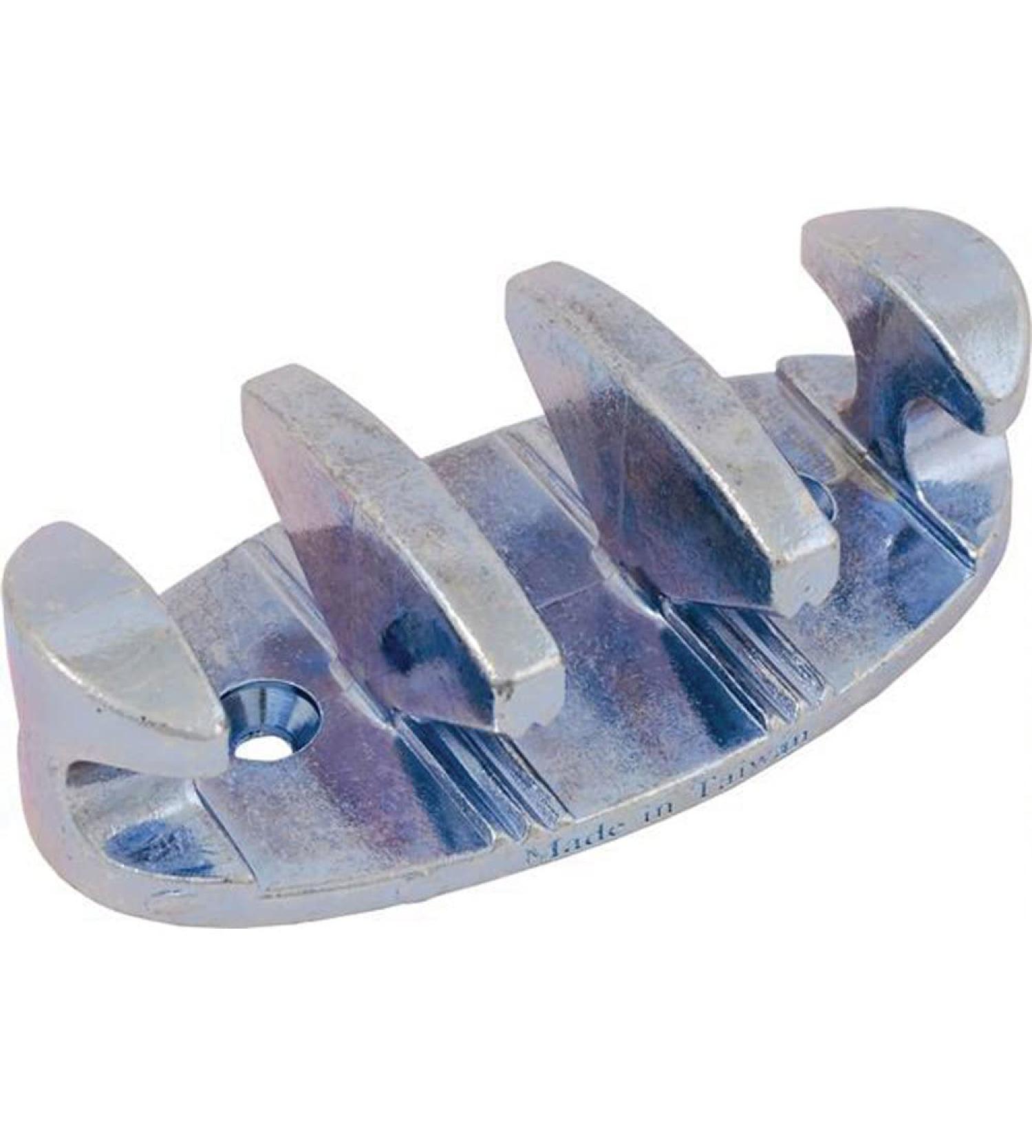 Attwood Corporation 11951-6 Cleat Zig Zag 4" Zinc Plated Pr,silver