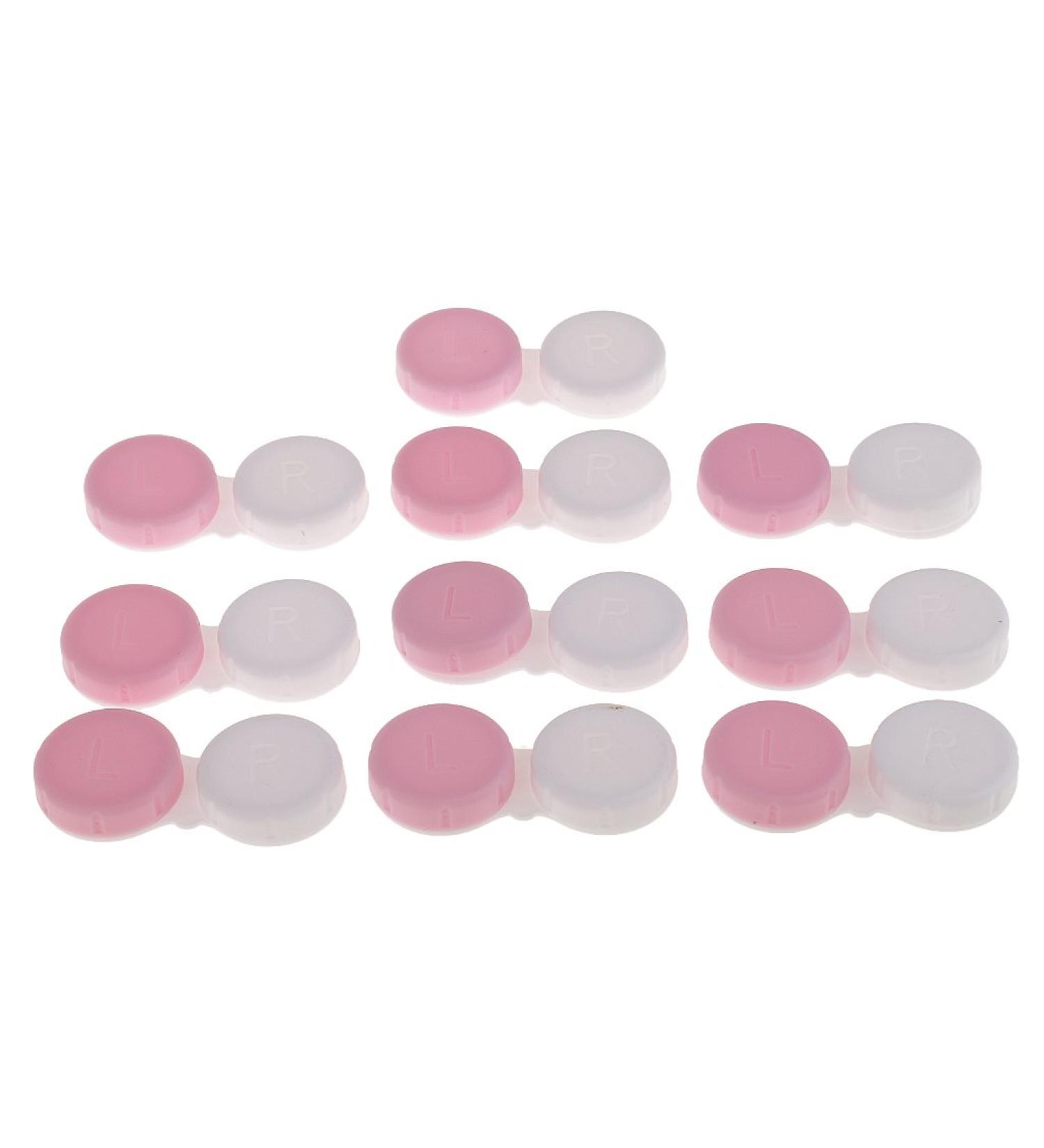 Tiuimk Contact Lens Case - Double Storage Container for Soaking Eyepieces 10pcs Pink Rose - Ideal for Eyewear Care & Travel - Buy Online on GoSupps.com