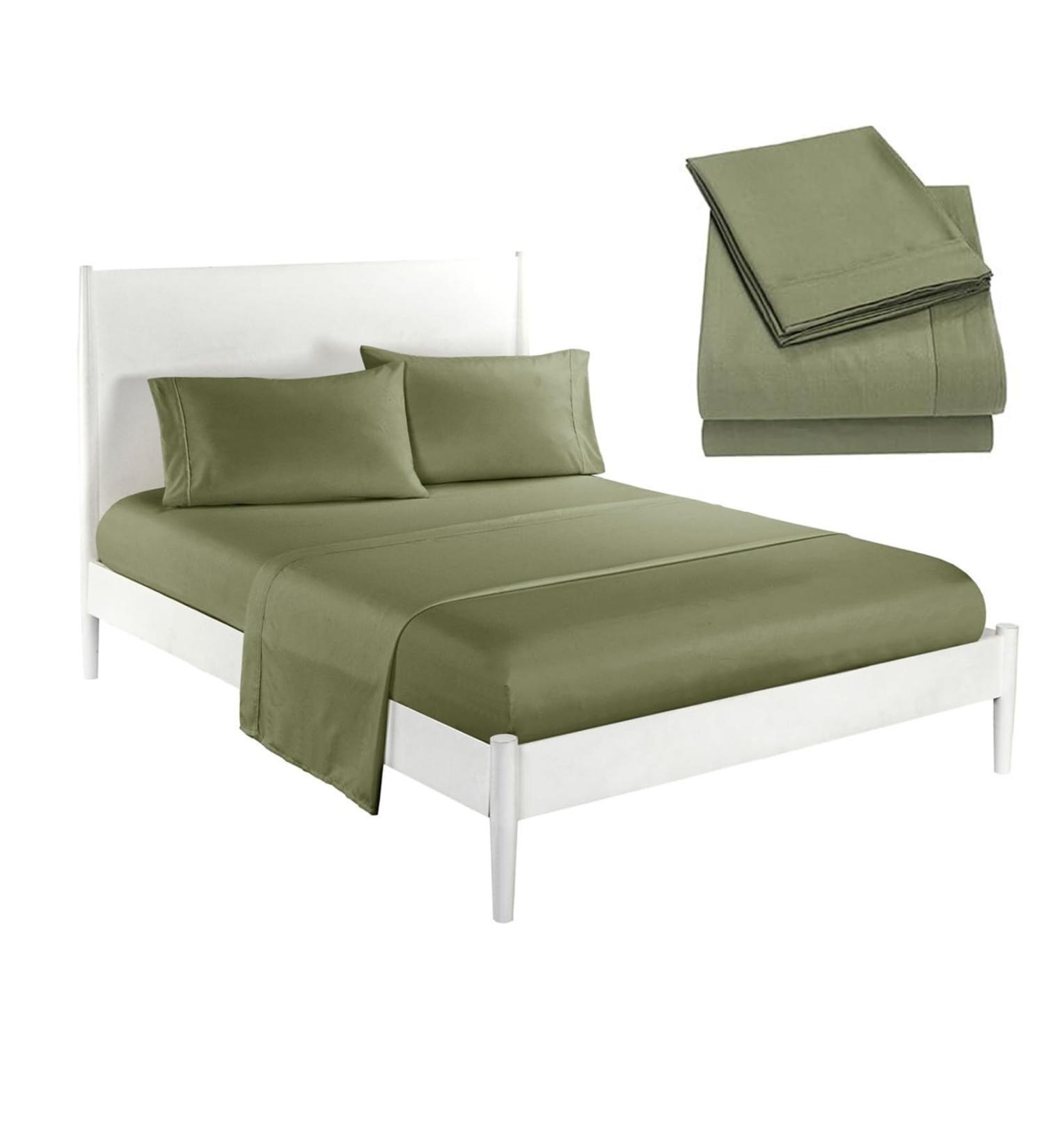 Casilva Sheets Casilva Self Cleaning Sheets Casilva Eucalyptus Sheets Cooling Breathable Silky Soft 16-Inch Deep Pockets - 4-Piece Bedding Set (Green Full) Green Full - Buy Online on GoSupps.com
