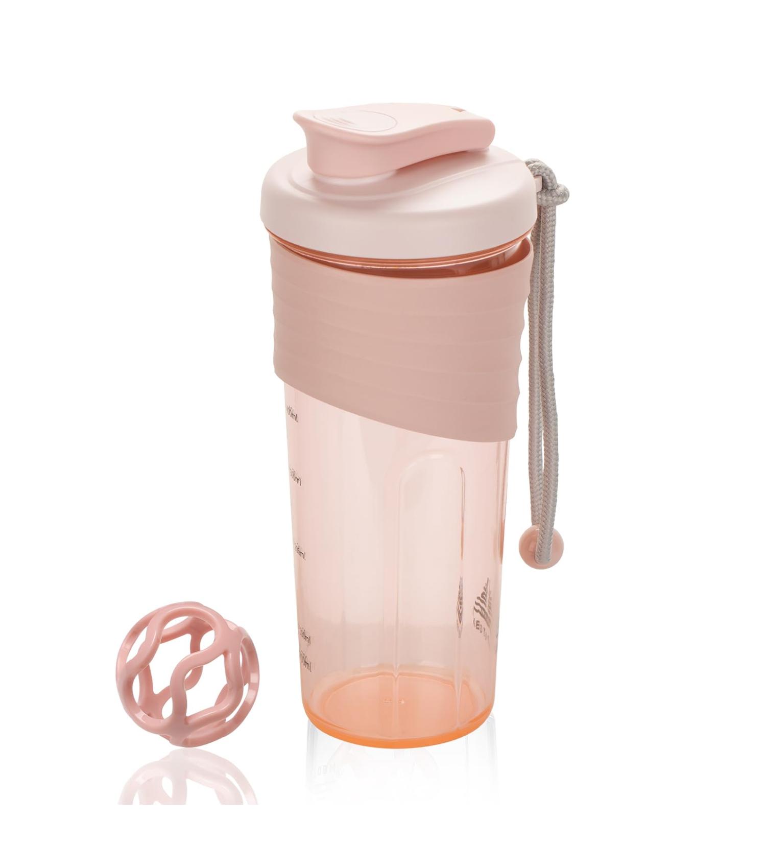 OUOUMUF 700ml Pink Protein Shaker | Durable BPA-Free Shake Cup for Creamy Fitness Shakes - Odor Neutral & Stylish Design - Buy Online on GoSupps.com