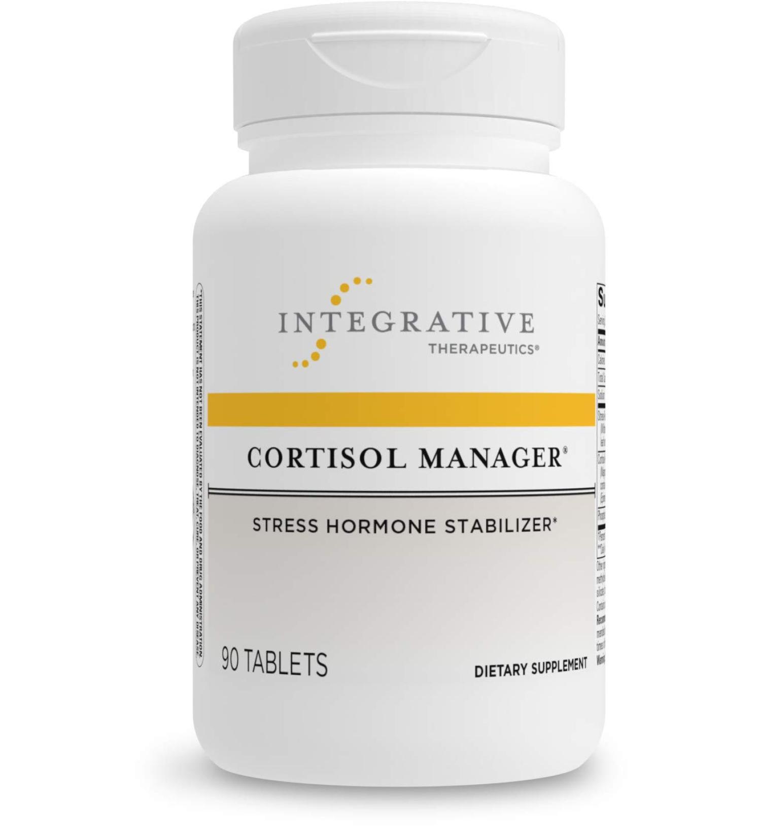 Integrative Therapeutics Cortisol Manager with Ashwagandha & L-Theanine - Supports Restful Sleep & Adrenal Health - 90 Count Pack - Buy Online on GoSupps.com