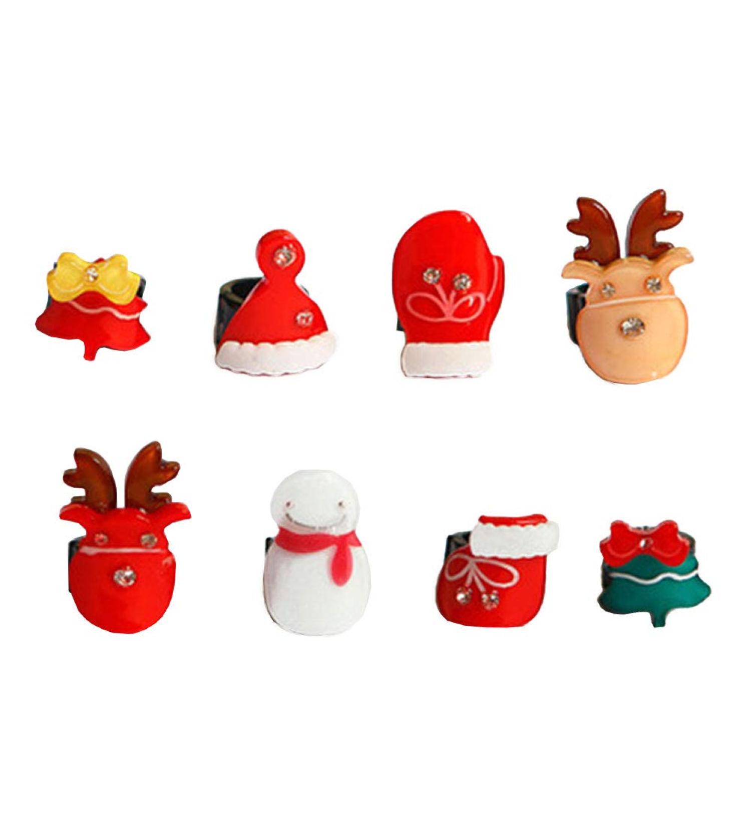 Frcolro 8pcs Christmas Mini Hair Claw Clips - Cute Hair Accessories for Girls & Kids | Shop Internationally - Buy Online on GoSupps.com