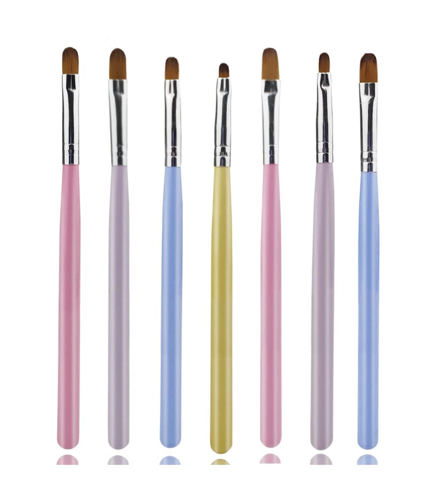 7-Piece Nail Brush Set | Gel & UV Gel Brushes for Acrylic Nail Art | Perfect for Stunning Designs - Buy Online on GoSupps.com