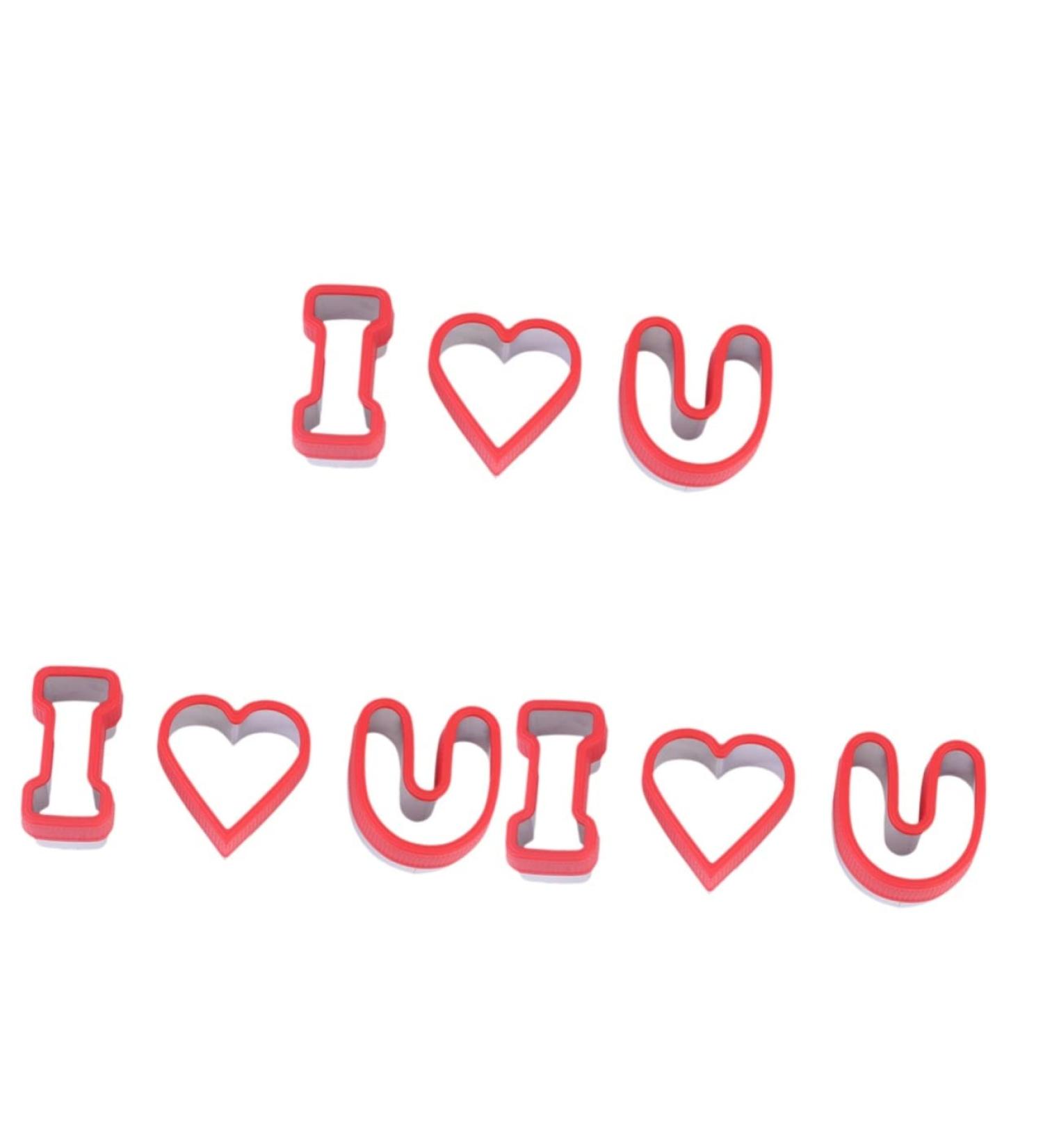 Zerodeko 9 Pcs Valentine's Day Stencils Reusable Cake Mold Kitchen Chocolate Molds Valentines Day Cookie Cutters Letter Stamps for Clay Cookie Mold Sandwich Die Cutting Stainless Steel Red - Buy Online on GoSupps.com